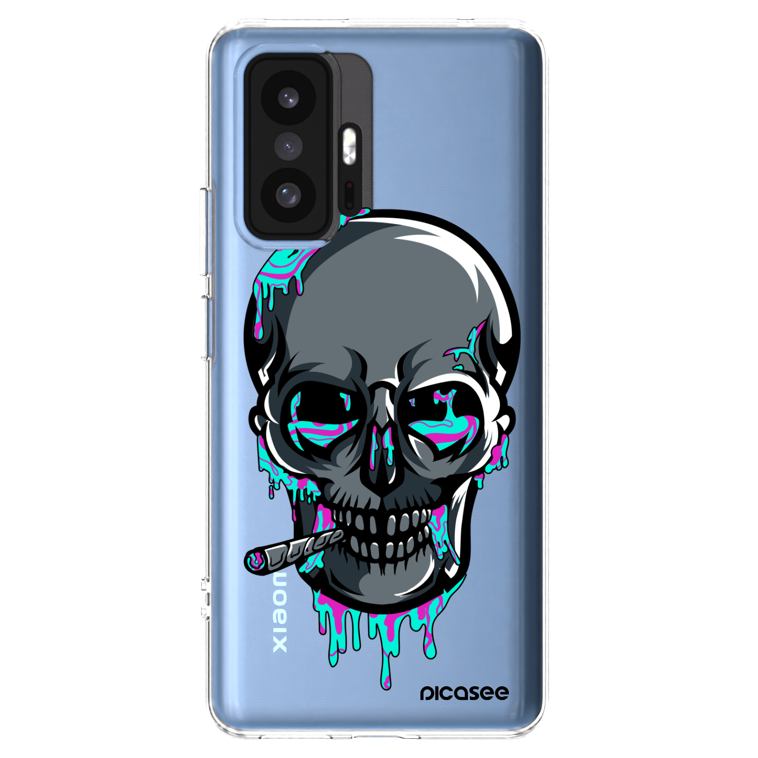 Picasee silikónový prehľadný obal pre Xiaomi 11T - EARTH - Lebka 3.0