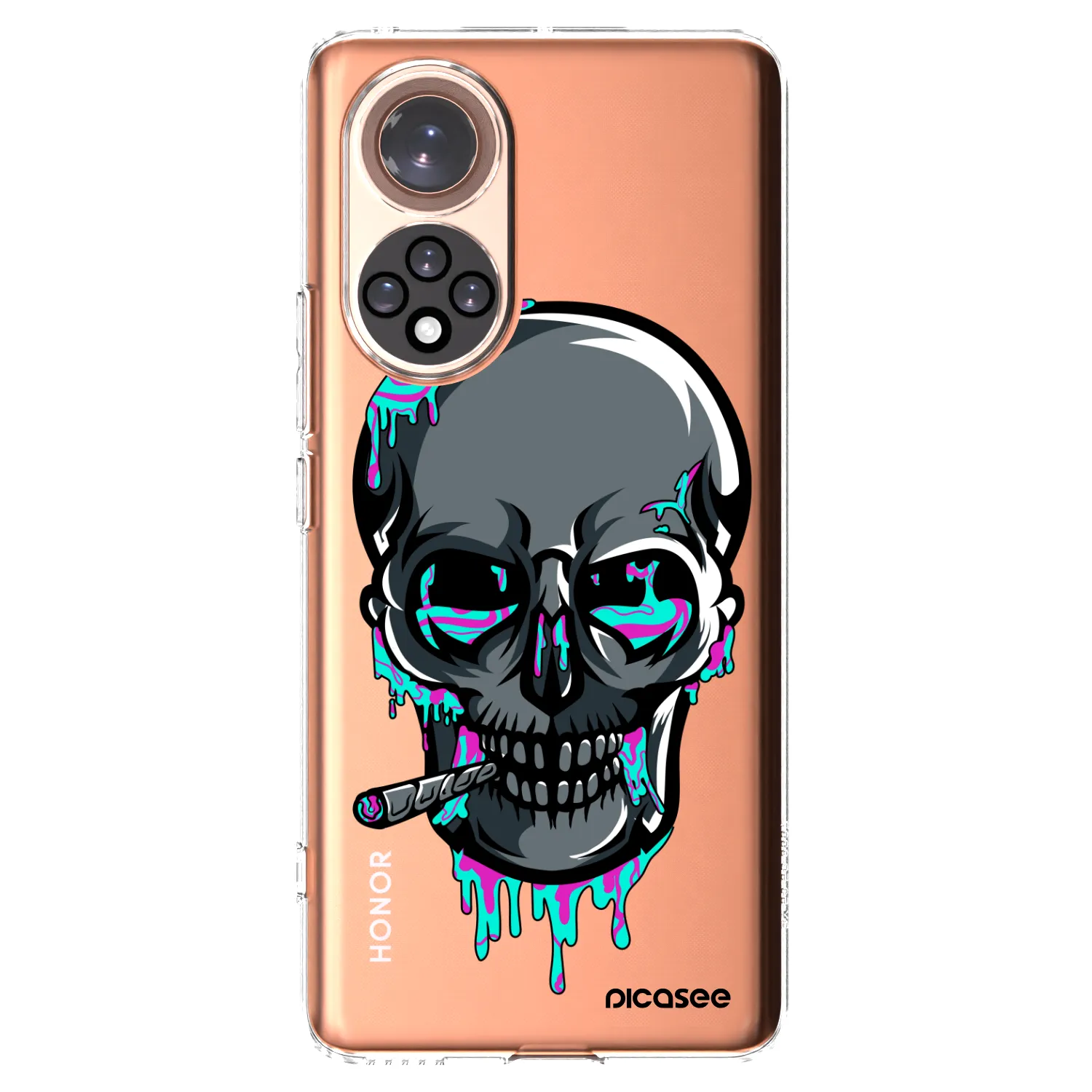 Picasee silikónový prehľadný obal pre Honor 50 5G - EARTH - Lebka 3.0
