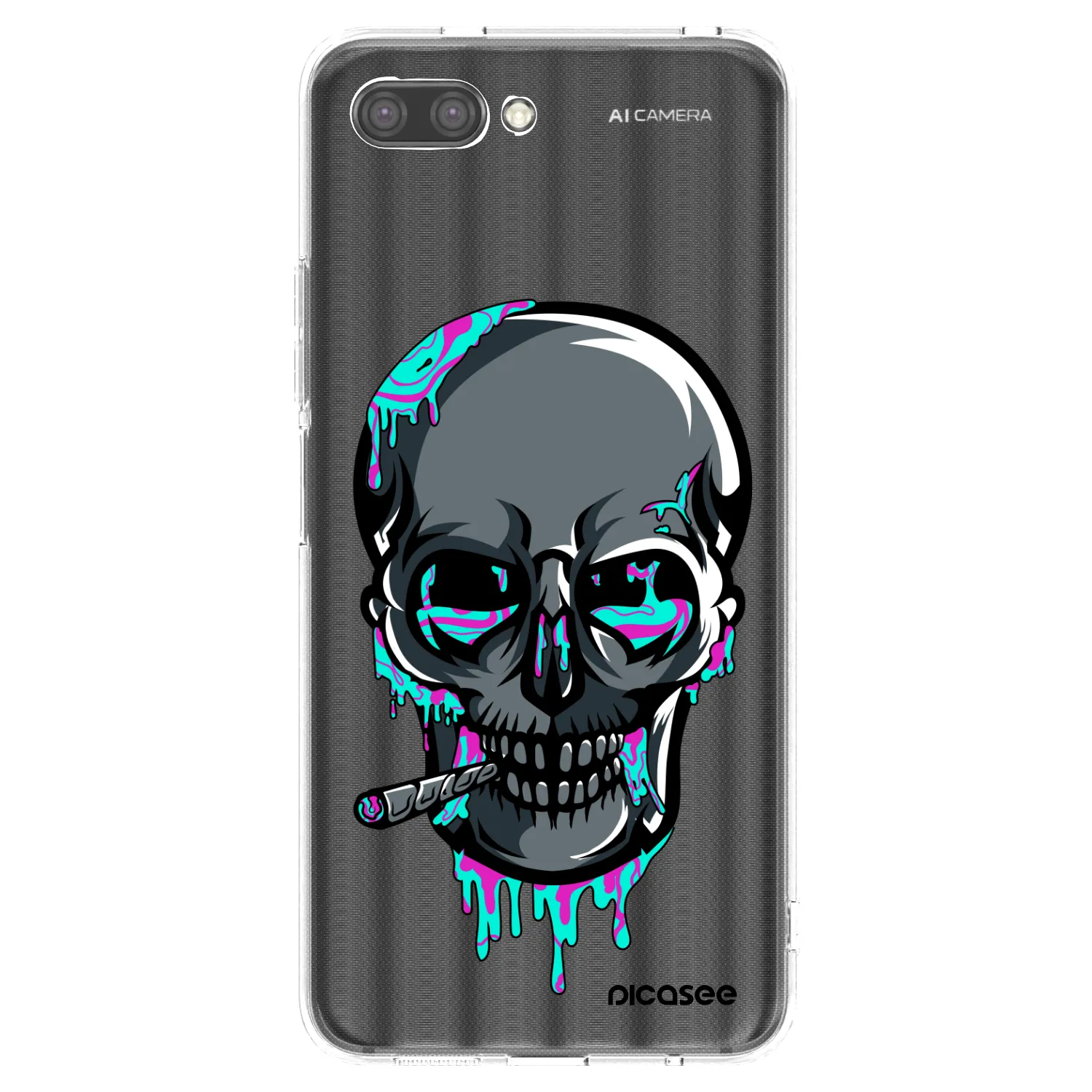 Silikónový prehľadný obal pre Honor 10 - EARTH - Lebka 3.0