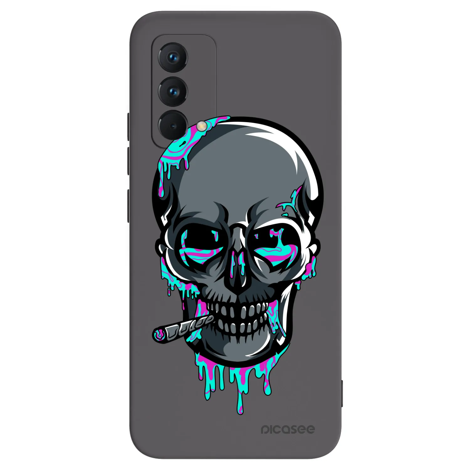 Picasee silikónový čierny obal pre Realme GT Master Edition 5G - EARTH - Lebka 3.0