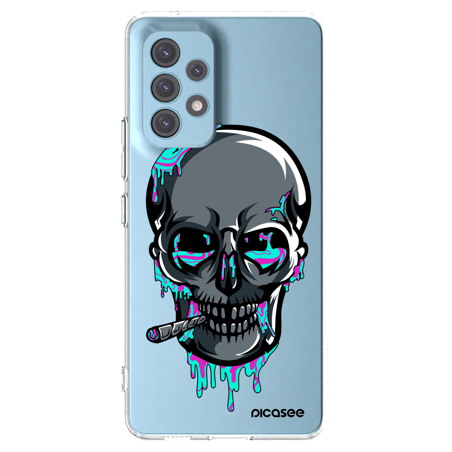 Silikónový prehľadný obal pre Samsung Galaxy A53 5G A536 - EARTH - Lebka 3.0