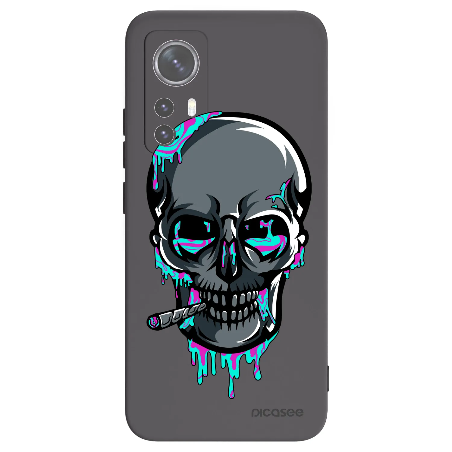 Picasee silikónový čierny obal pre Xiaomi 12 - EARTH - Lebka 3.0
