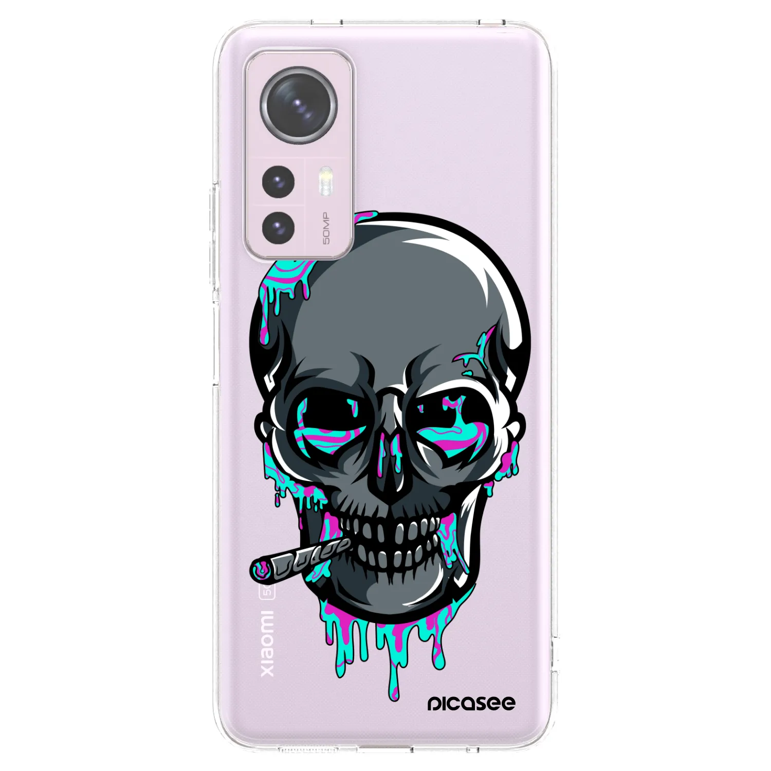 Picasee silikónový prehľadný obal pre Xiaomi 12 - EARTH - Lebka 3.0