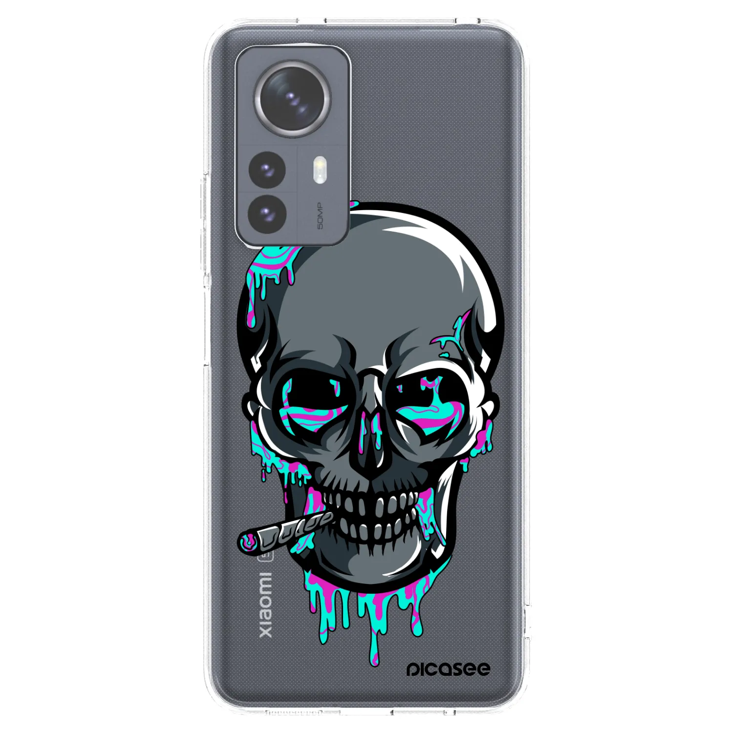 Picasee silikónový prehľadný obal pre Xiaomi 12 Pro - EARTH - Lebka 3.0
