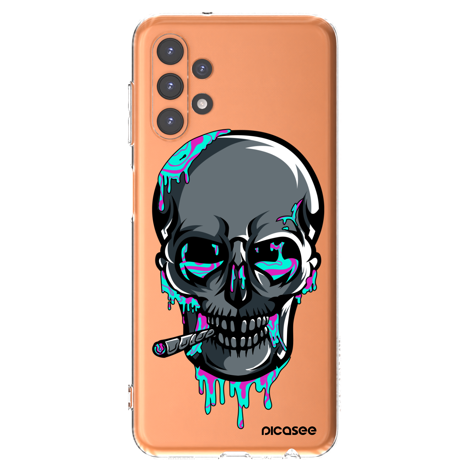 Picasee silikónový prehľadný obal pre Samsung Galaxy A13 4G A135 - EARTH - Lebka 3.0