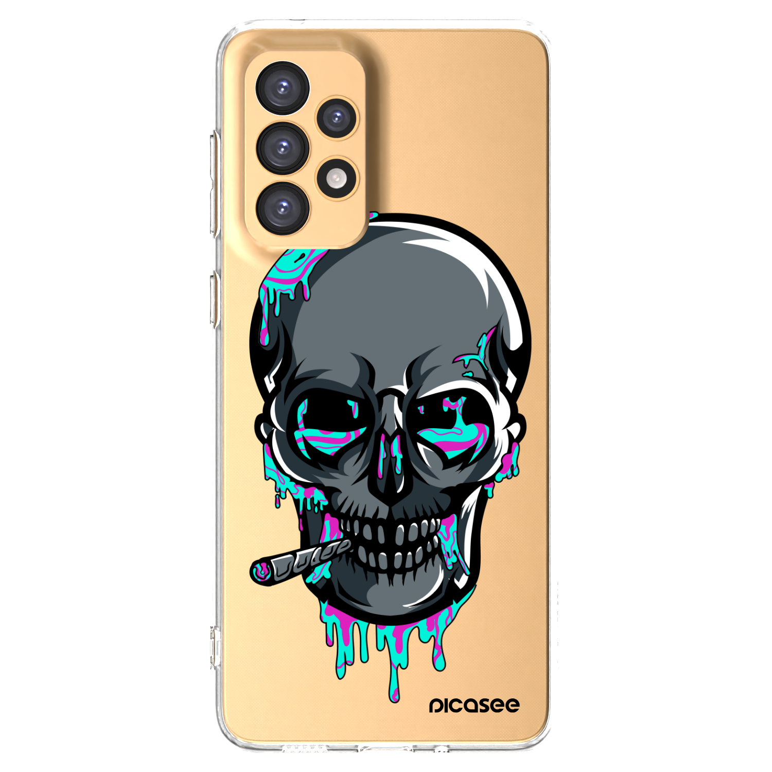 Picasee silikónový prehľadný obal pre Samsung Galaxy A33 5G A336 - EARTH - Lebka 3.0