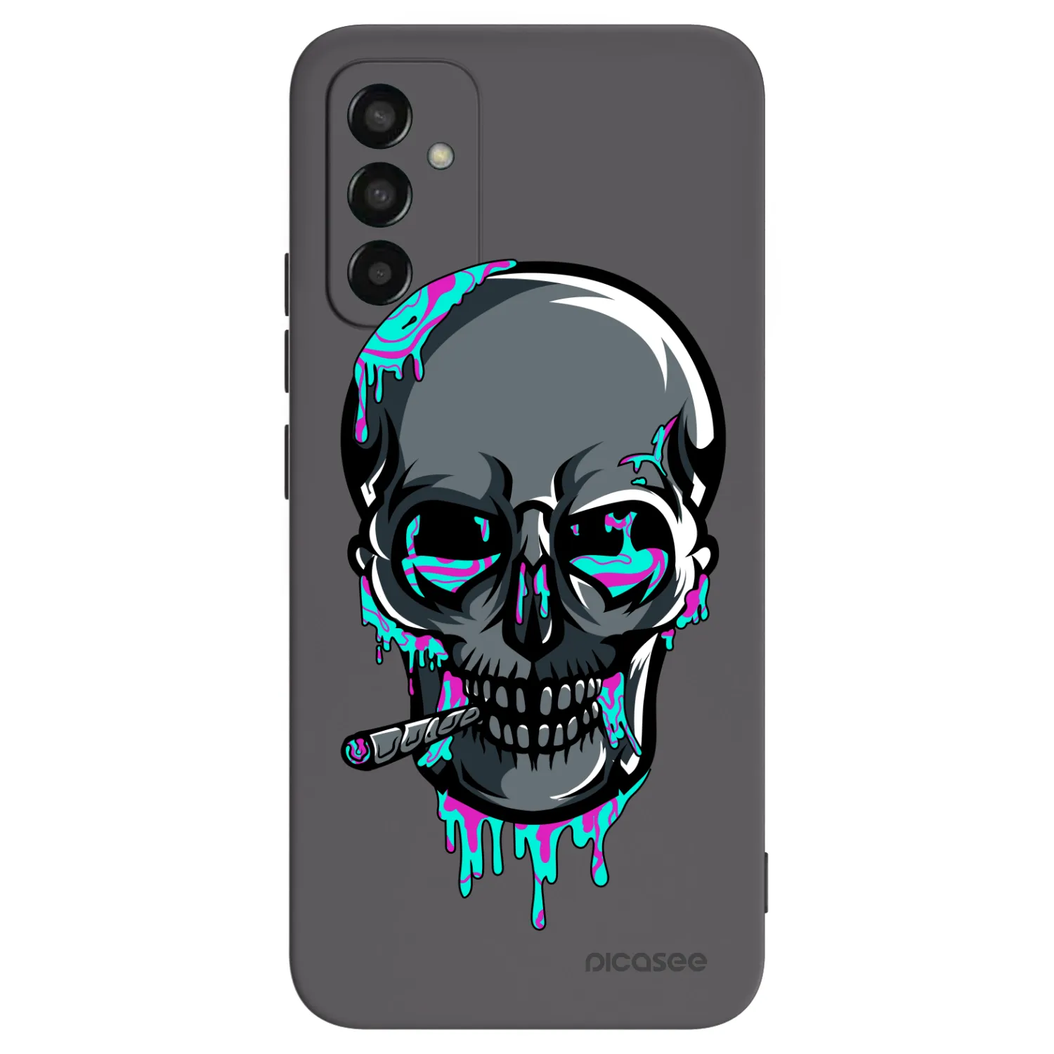 Picasee silikónový čierny obal pre Samsung Galaxy M13 M135F - EARTH - Lebka 3.0