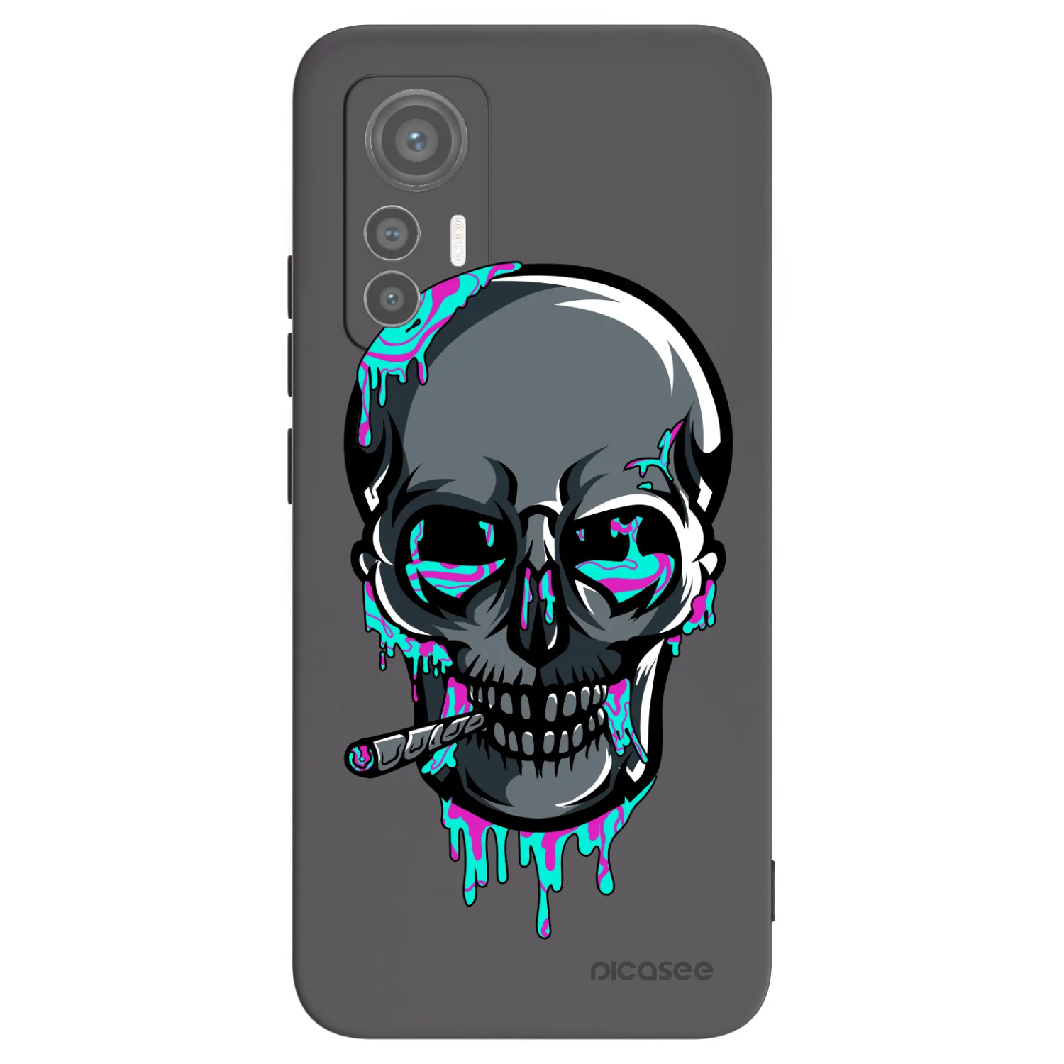 Picasee silikónový čierny obal pre Xiaomi 12 Lite - EARTH - Lebka 3.0