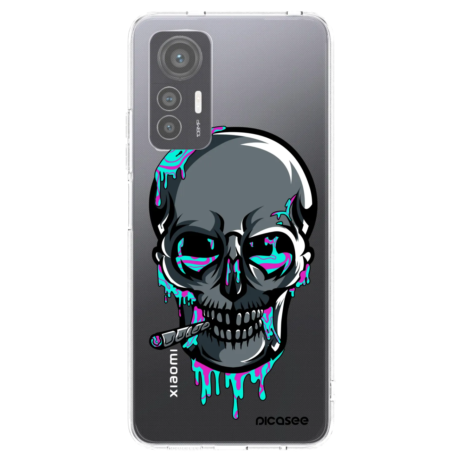 Picasee silikónový prehľadný obal pre Xiaomi 12 Lite - EARTH - Lebka 3.0