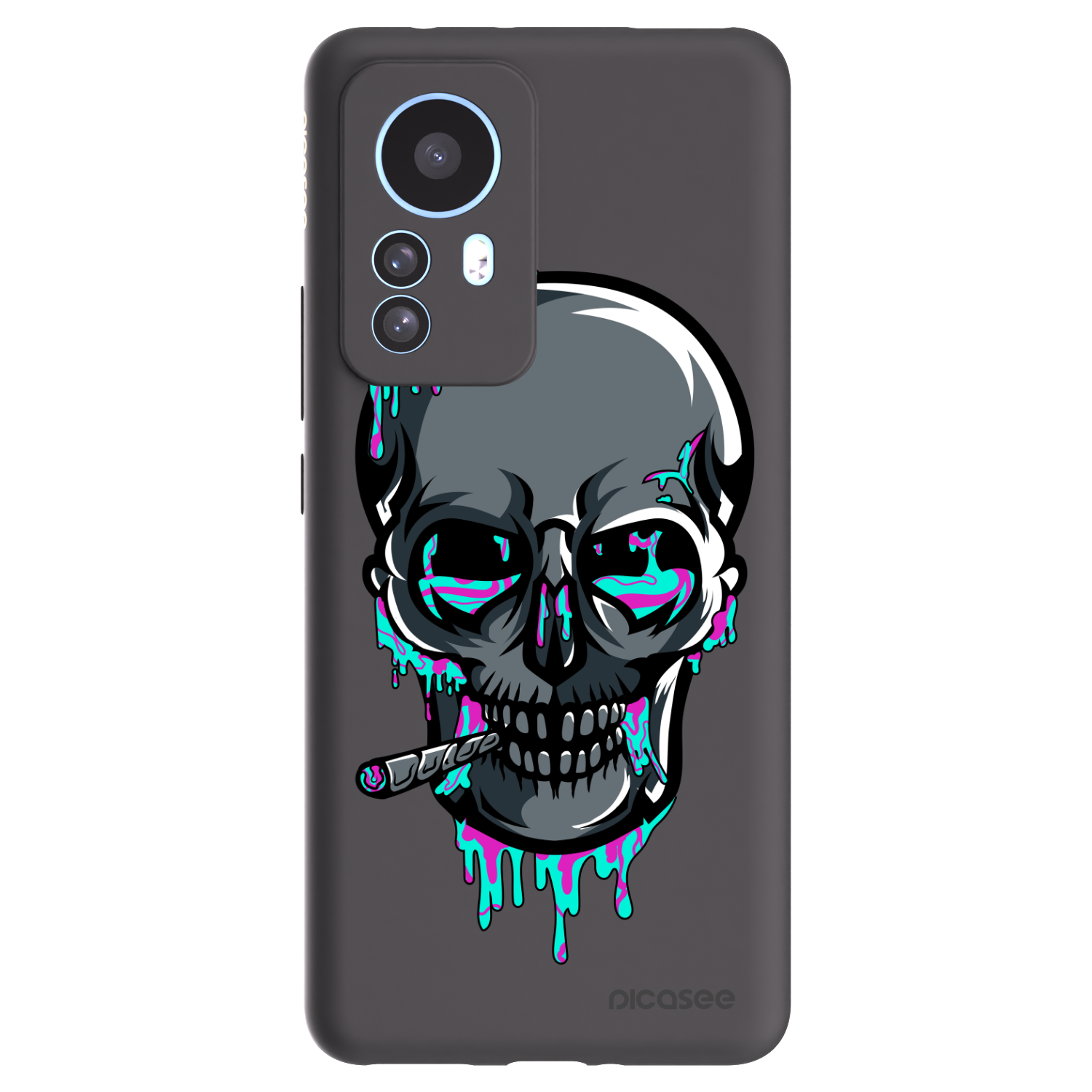 Picasee silikónový čierny obal pre Xiaomi 12T Pro - EARTH - Lebka 3.0