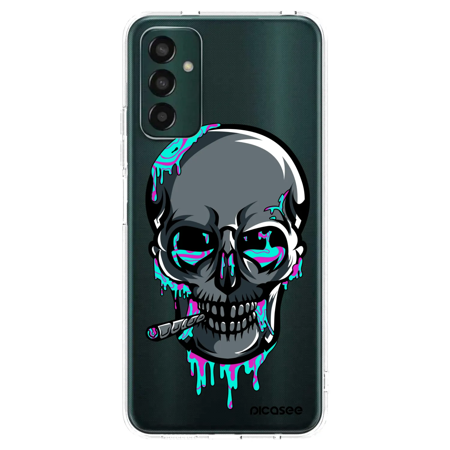 Picasee silikónový prehľadný obal pre Samsung Galaxy M23 5G - EARTH - Lebka 3.0