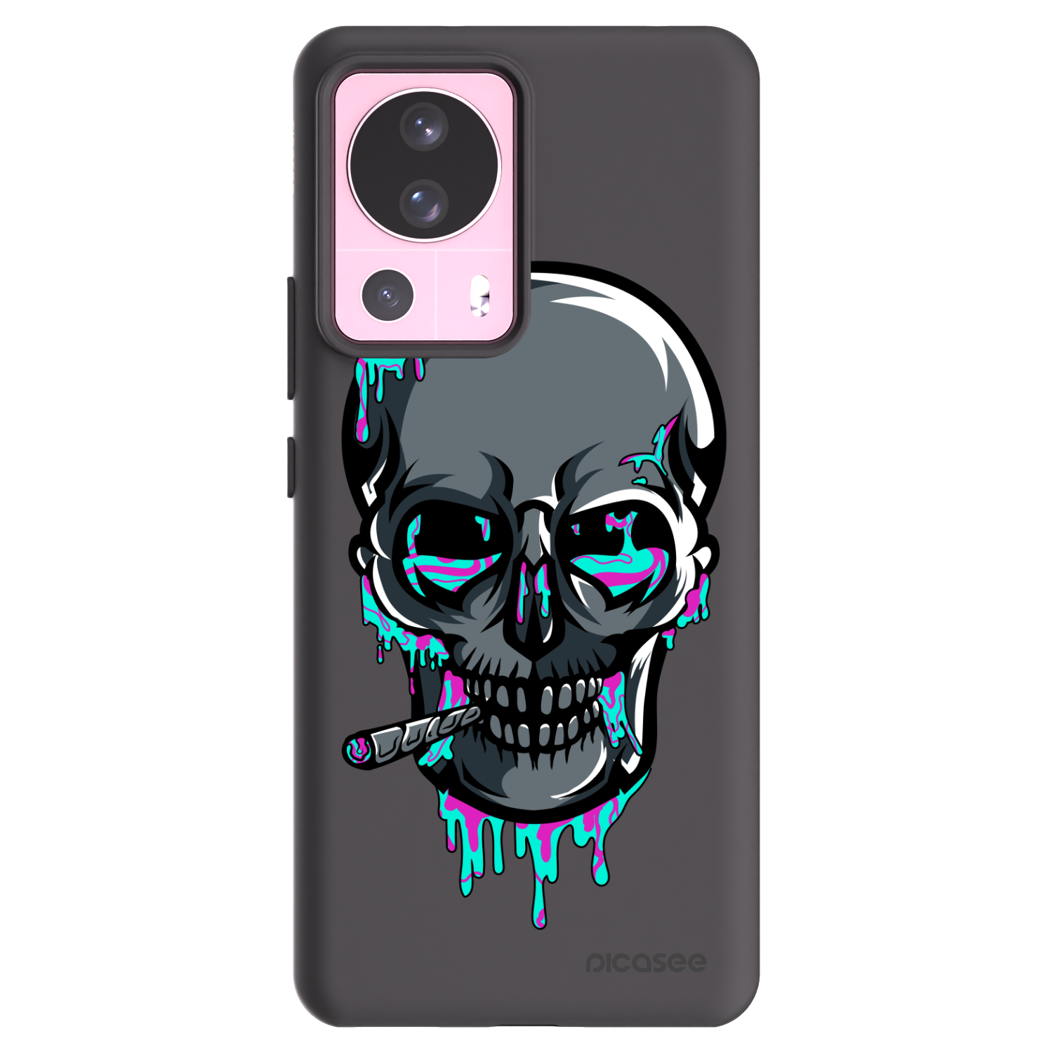 Picasee silikónový čierny obal pre Xiaomi 13 Lite - EARTH - Lebka 3.0