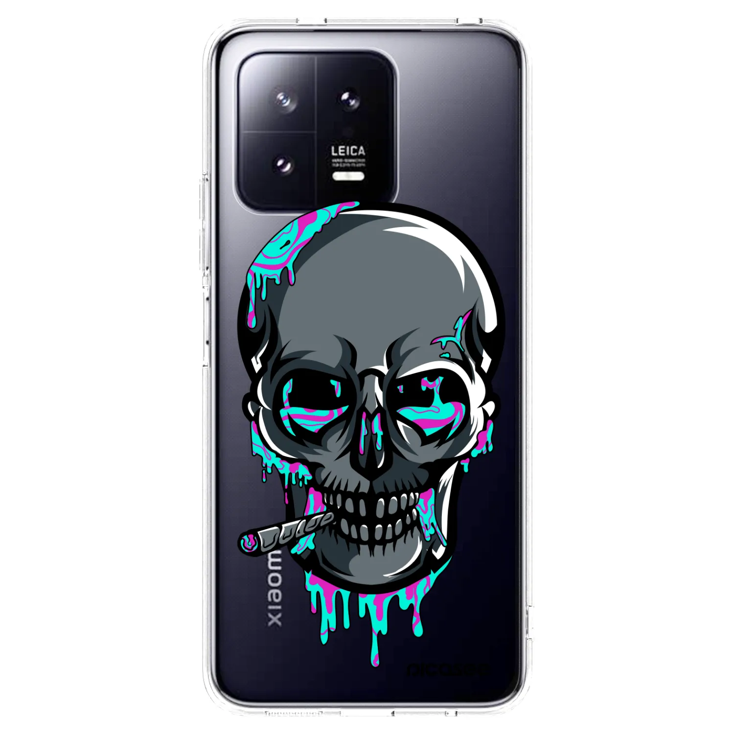 Picasee silikónový prehľadný obal pre Xiaomi 13 Pro - EARTH - Lebka 3.0