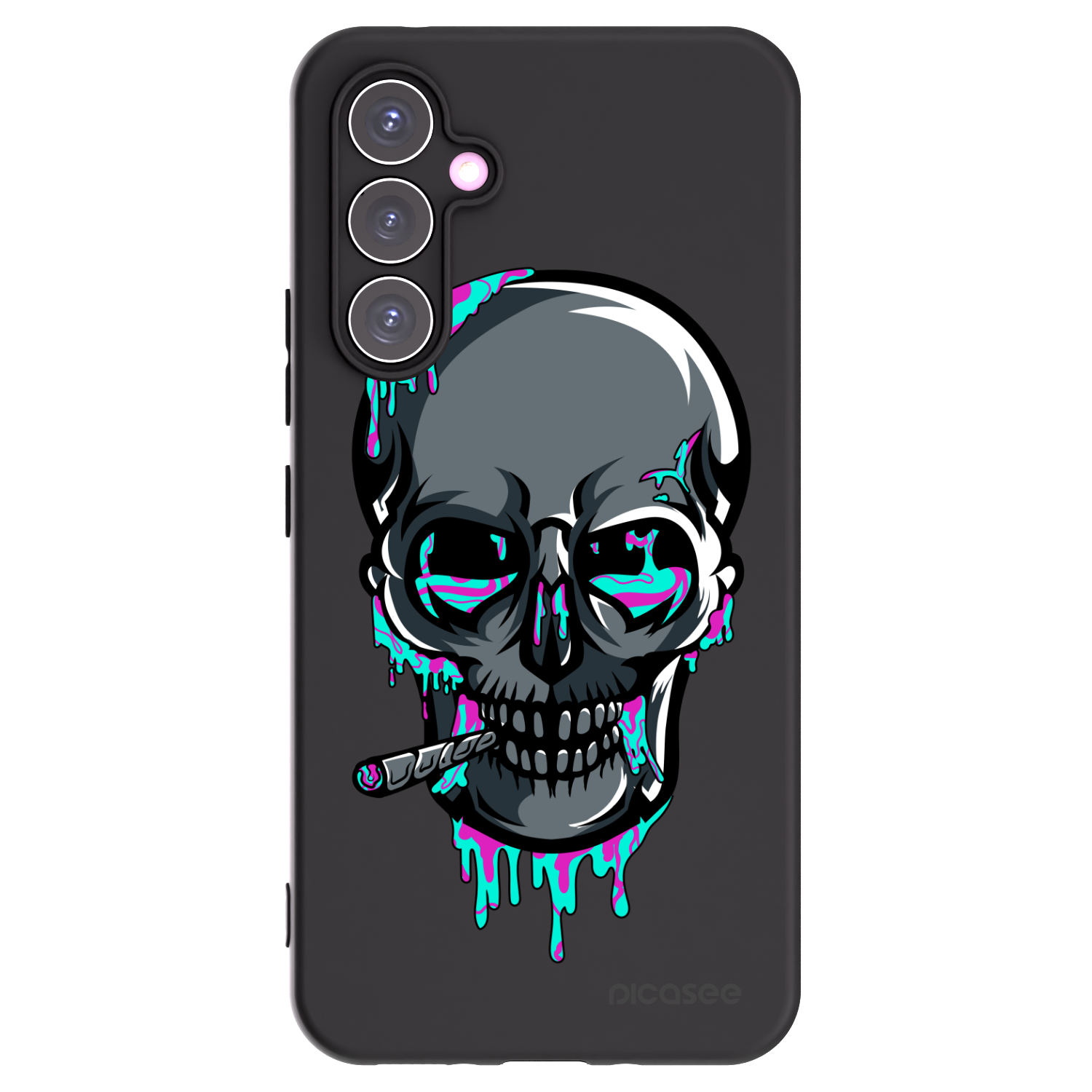 Picasee silikónový čierny obal pre Samsung Galaxy A54 5G A546B - EARTH - Lebka 3.0