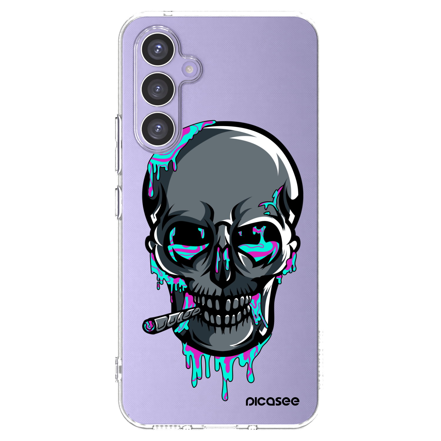 Picasee silikónový prehľadný obal pre Samsung Galaxy A54 5G A546B - EARTH - Lebka 3.0