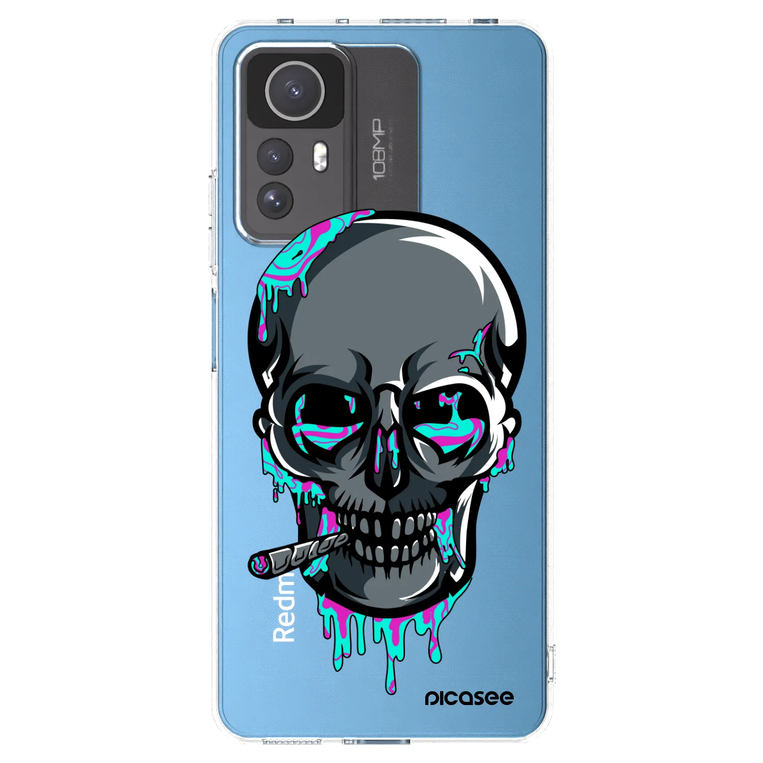Silikónový prehľadný obal pre Xiaomi Redmi Note 12S - EARTH - Lebka 3.0