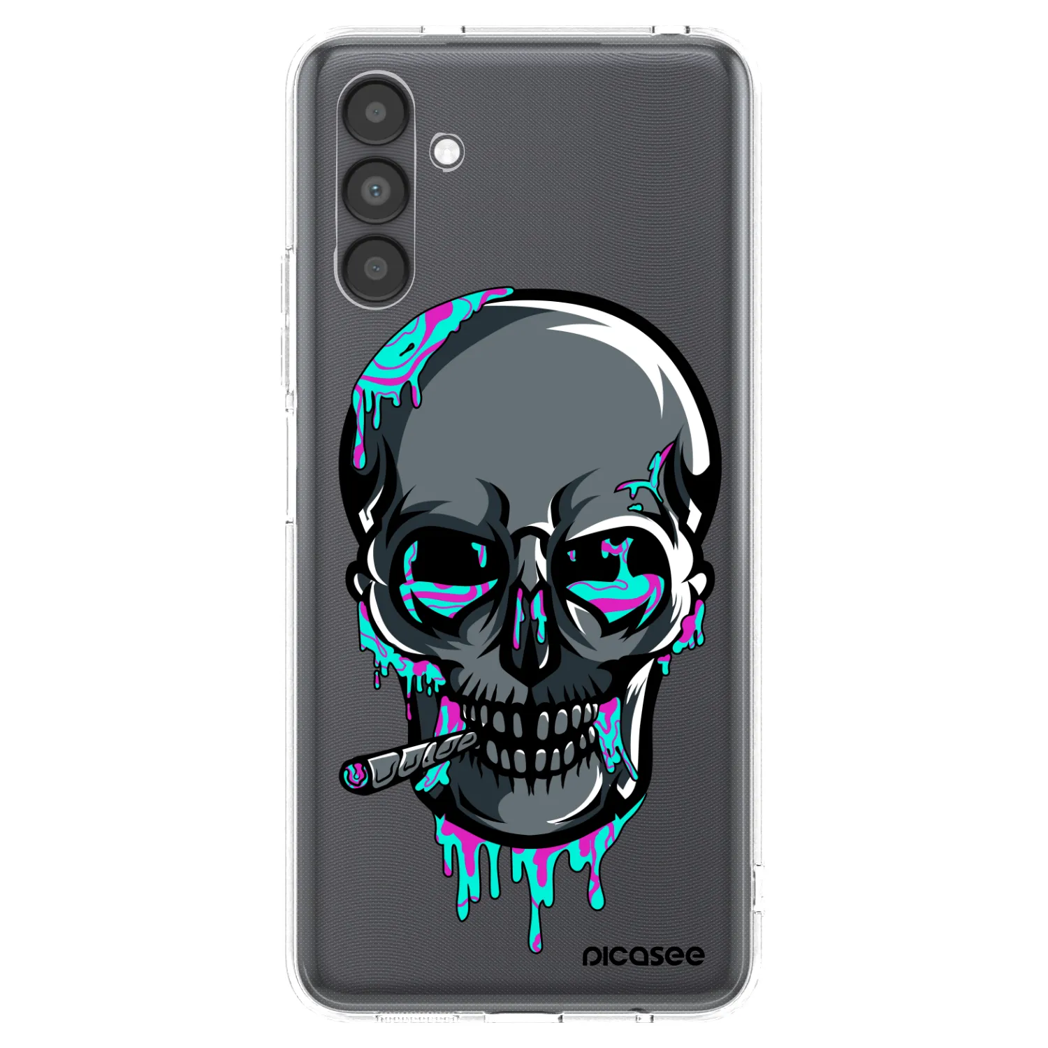 Picasee silikónový prehľadný obal pre Samsung Galaxy A04s A047F - EARTH - Lebka 3.0