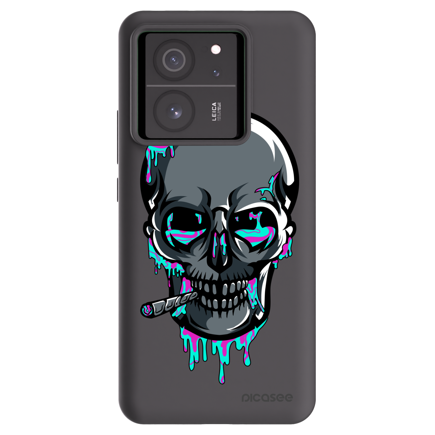 Picasee silikónový čierny obal pre Xiaomi 13T Pro - EARTH - Lebka 3.0