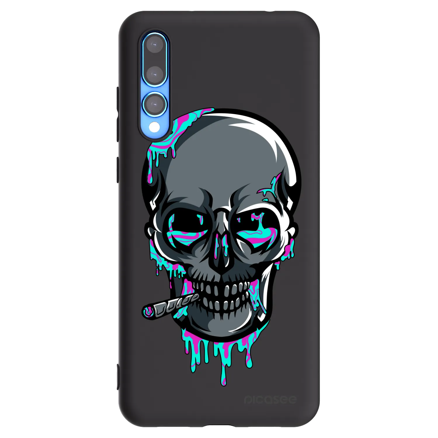 Picasee silikónový čierny obal pre Huawei P20 Pro - EARTH - Lebka 3.0
