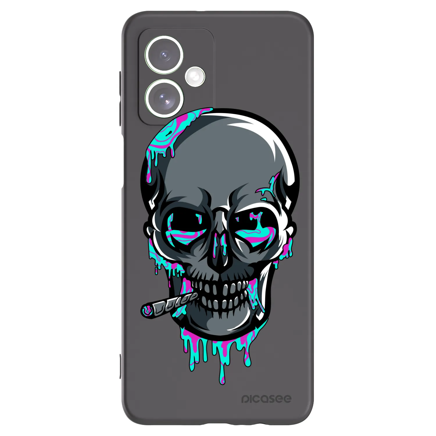 Silikónový čierny obal pre Motorola Moto G54 5G - EARTH - Lebka 3.0