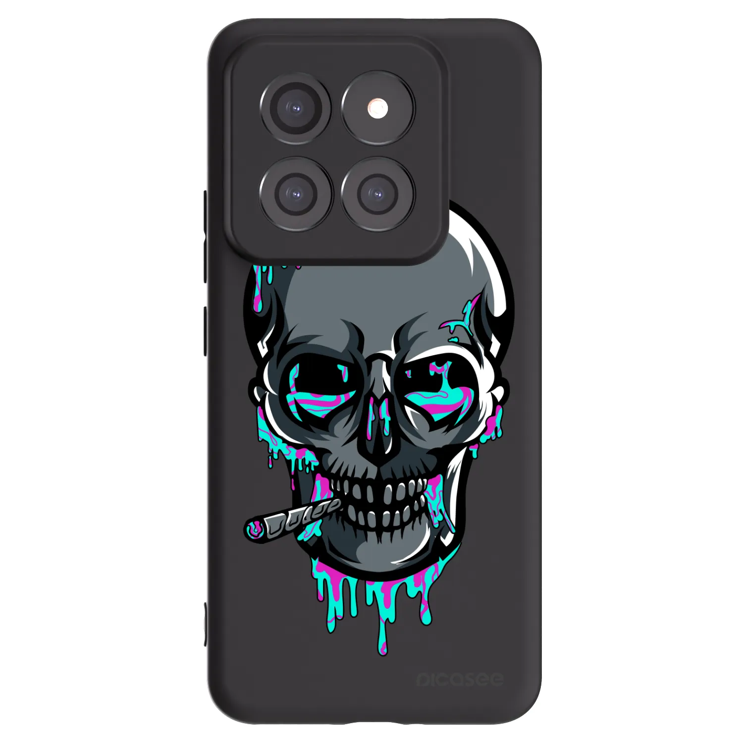 Picasee silikónový čierny obal pre Xiaomi 14 Pro - EARTH - Lebka 3.0