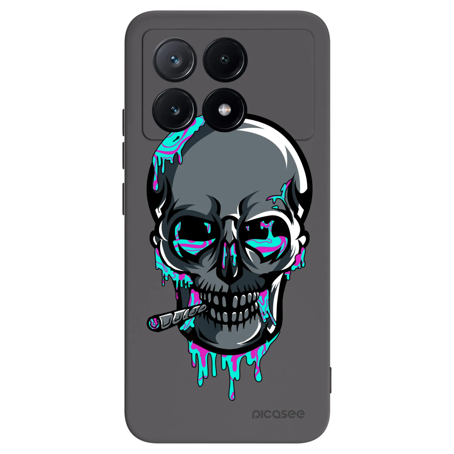 Picasee silikónový čierny obal pre Xiaomi Poco X6 Pro - EARTH - Lebka 3.0