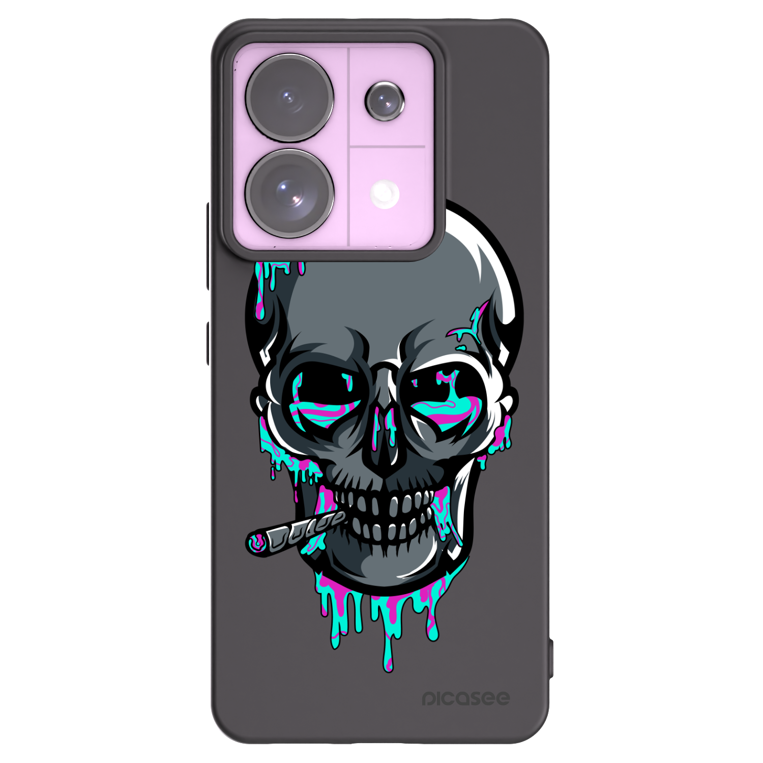 Picasee silikónový čierny obal pre Xiaomi Redmi Note 13 Pro 5G - EARTH - Lebka 3.0