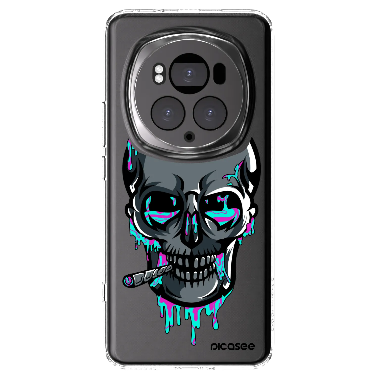 Silikónový prehľadný obal pre Honor Magic6 Pro - EARTH - Lebka 3.0
