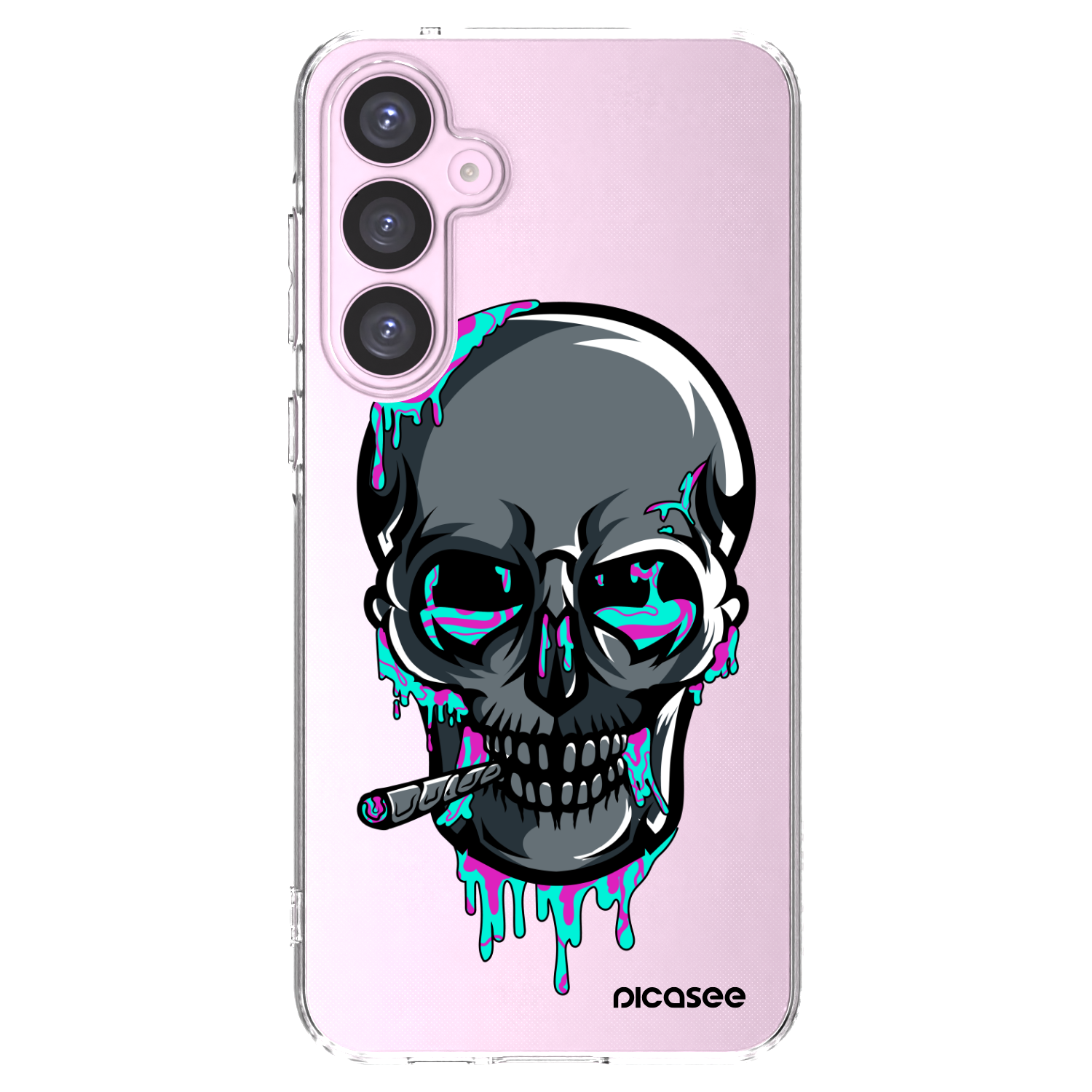Picasee silikónový prehľadný obal pre Samsung Galaxy A55 5G A556B - EARTH - Lebka 3.0