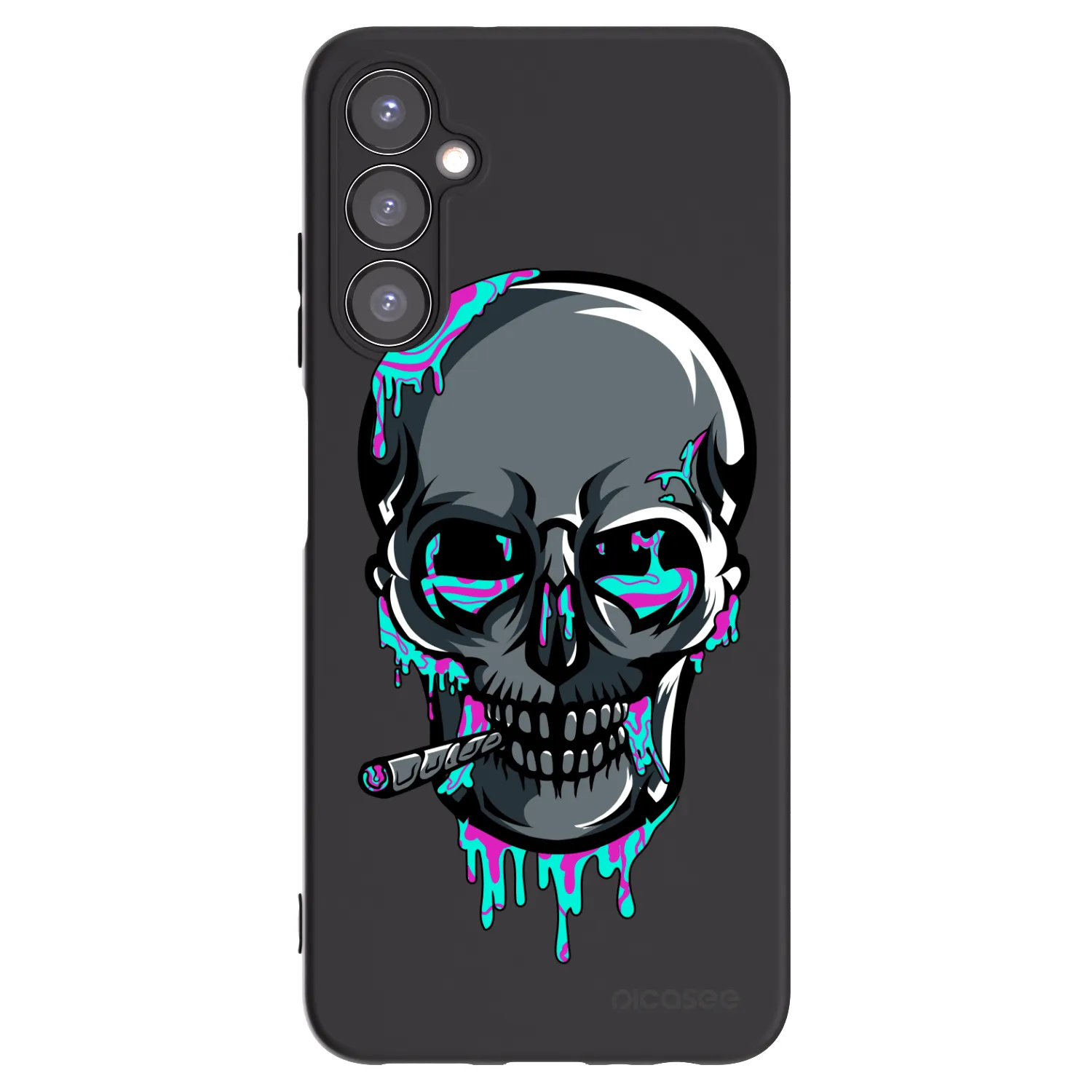 Picasee silikónový čierny obal pre Samsung Galaxy A05s A057G - EARTH - Lebka 3.0