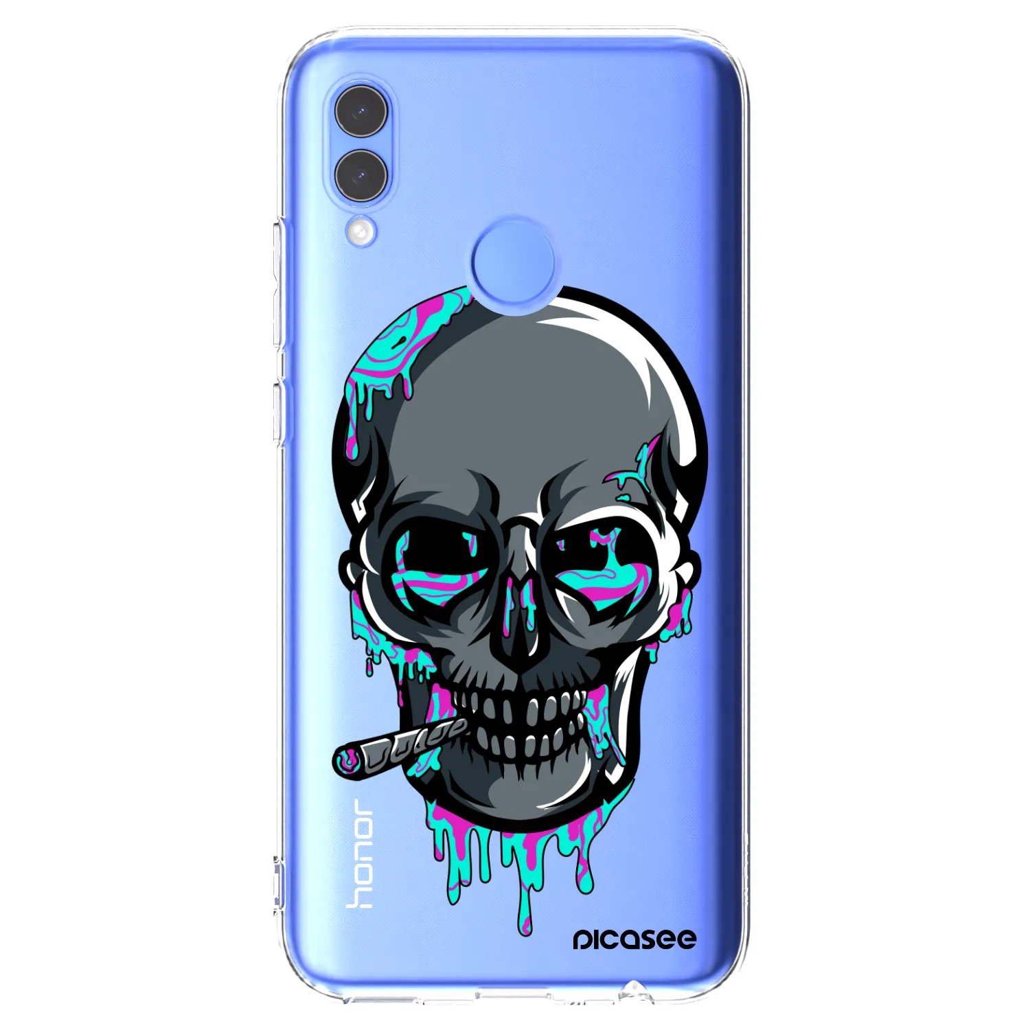 Silikónový prehľadný obal pre Huawei P Smart 2019 - EARTH - Lebka 3.0