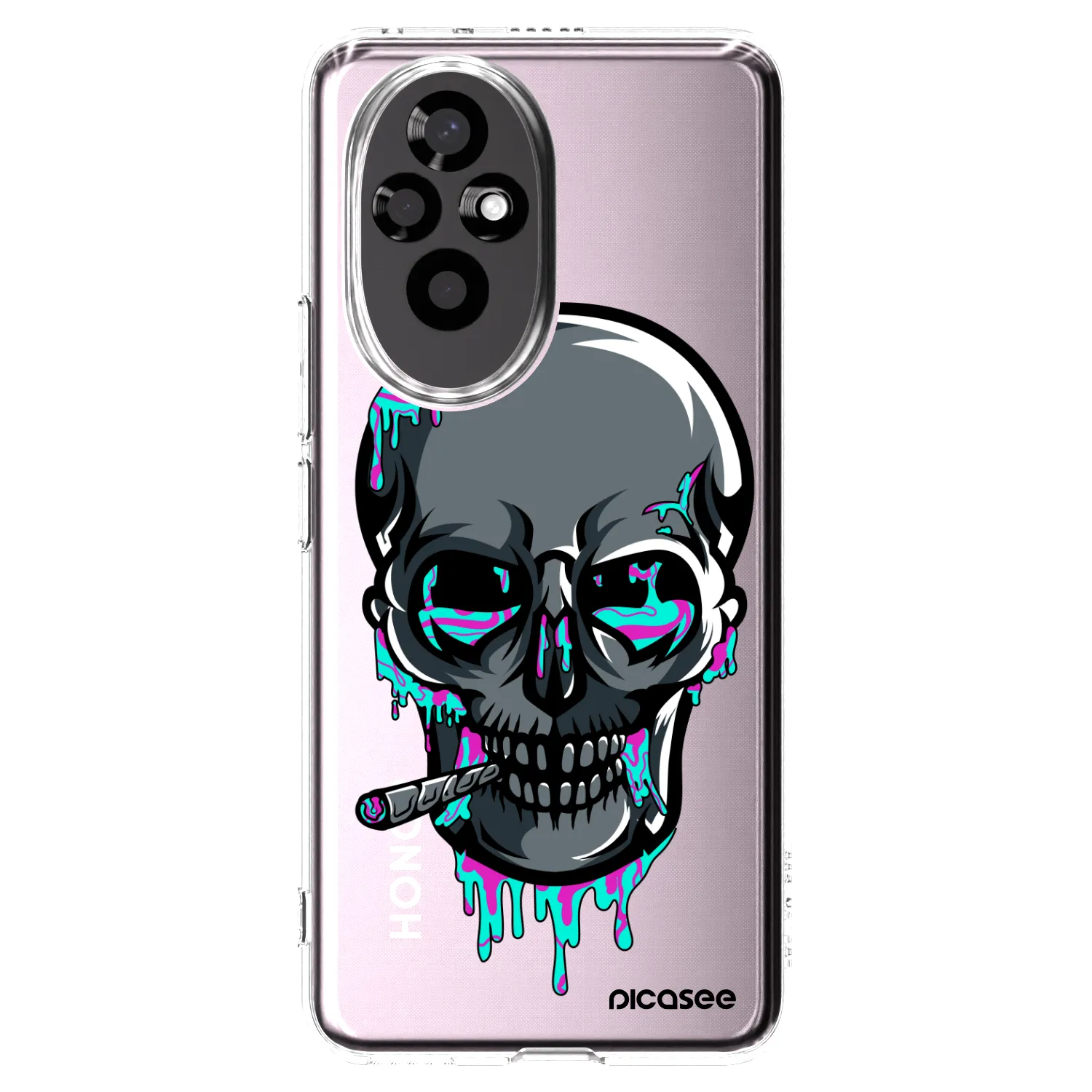 Picasee silikónový prehľadný obal pre Honor 200 Pro 5G - EARTH - Lebka 3.0