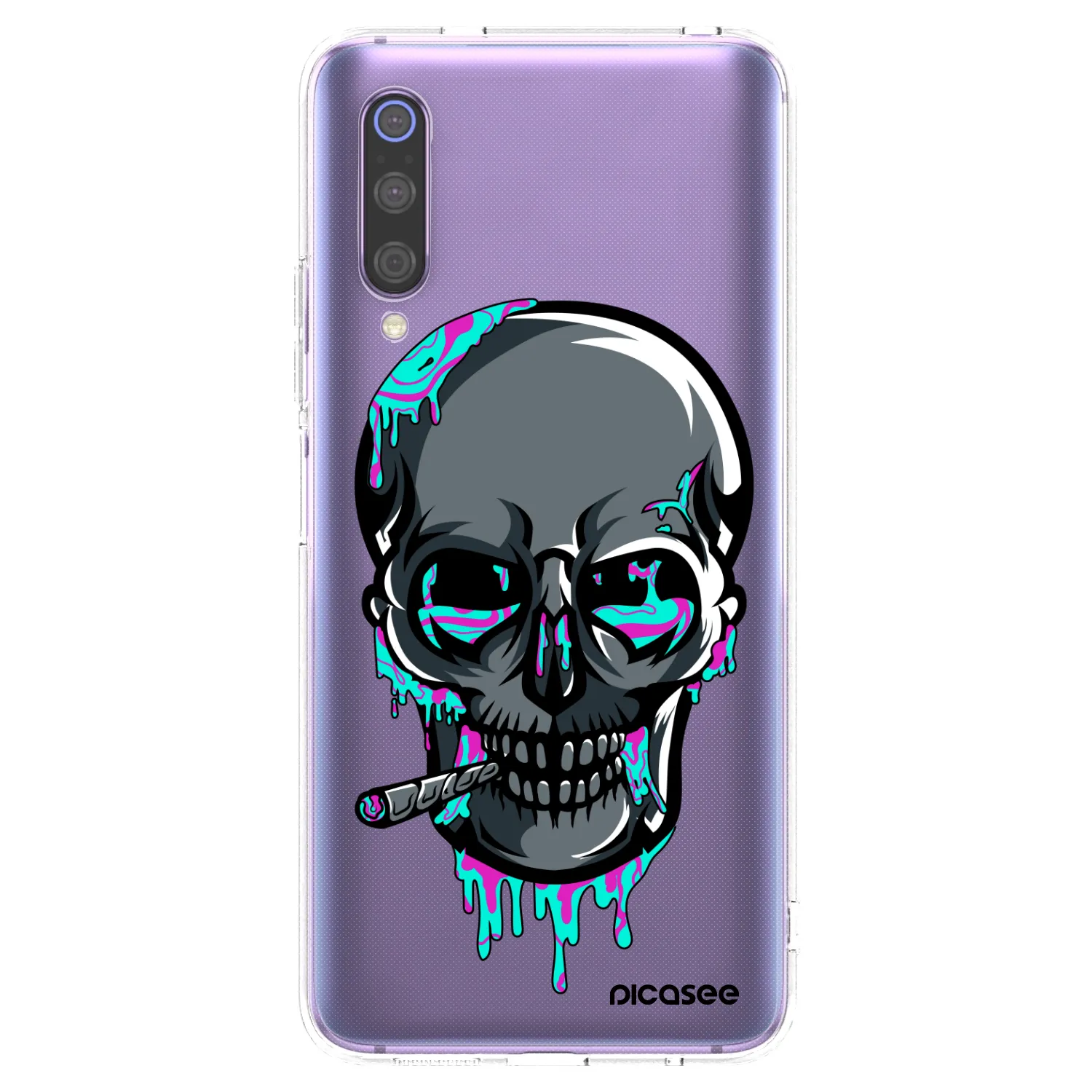 Picasee silikónový prehľadný obal pre Xiaomi Mi 9 - EARTH - Lebka 3.0