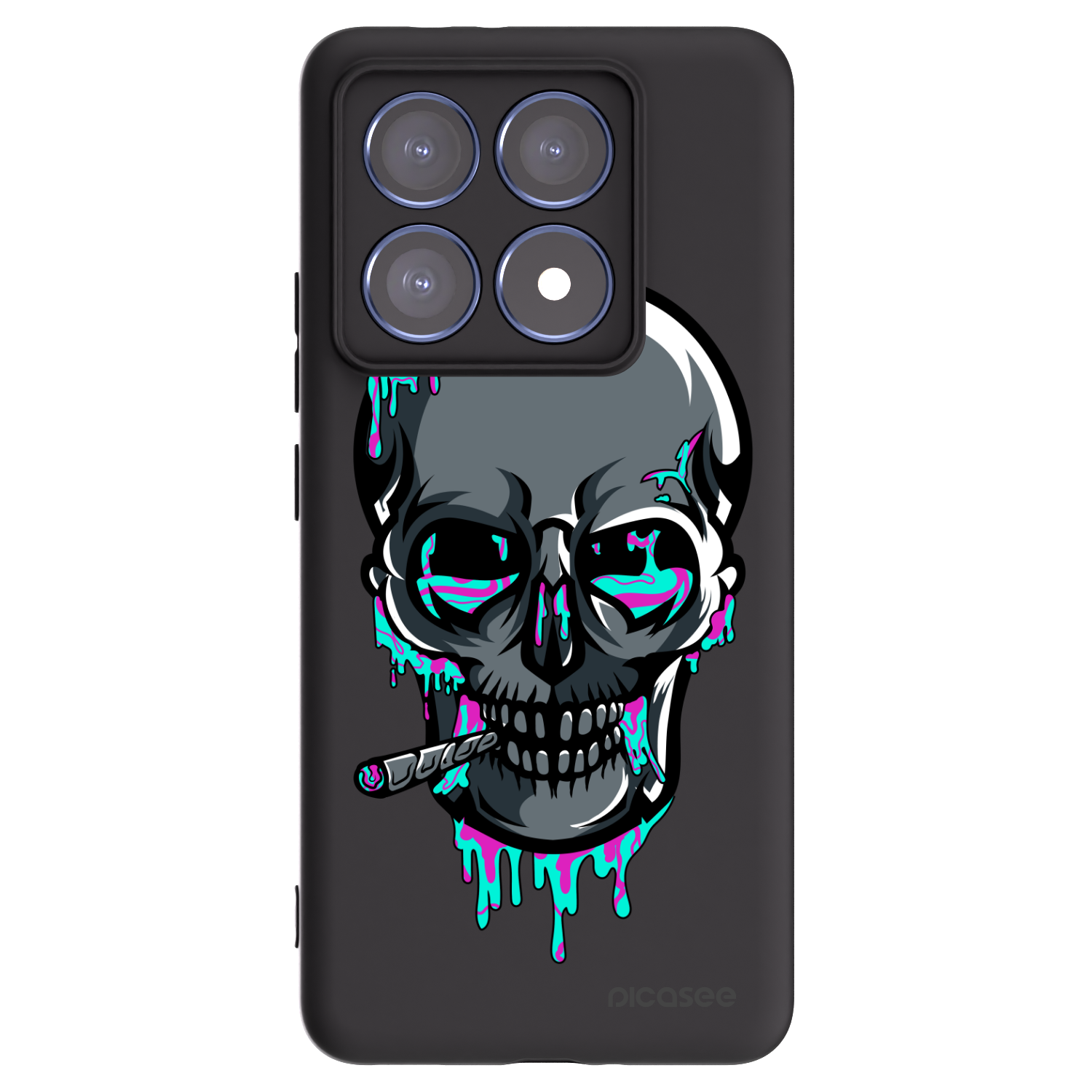 Picasee silikónový čierny obal pre Xiaomi 14T Pro - EARTH - Lebka 3.0
