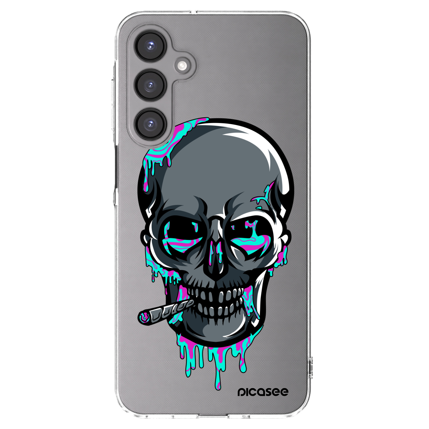 Picasee silikónový prehľadný obal pre Samsung Galaxy A16 5G - EARTH - Lebka 3.0
