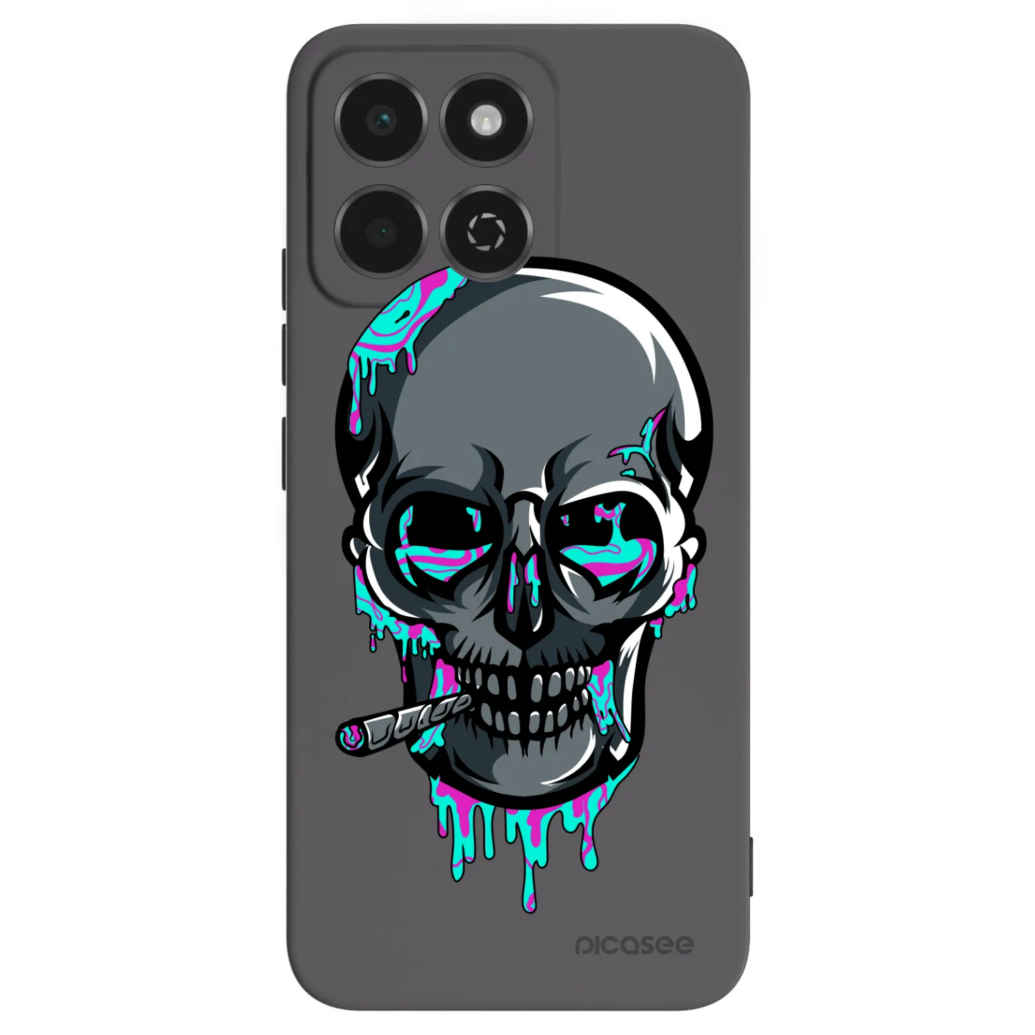 Picasee silikónový čierny obal pre Honor 200 Smart 5G - EARTH - Lebka 3.0