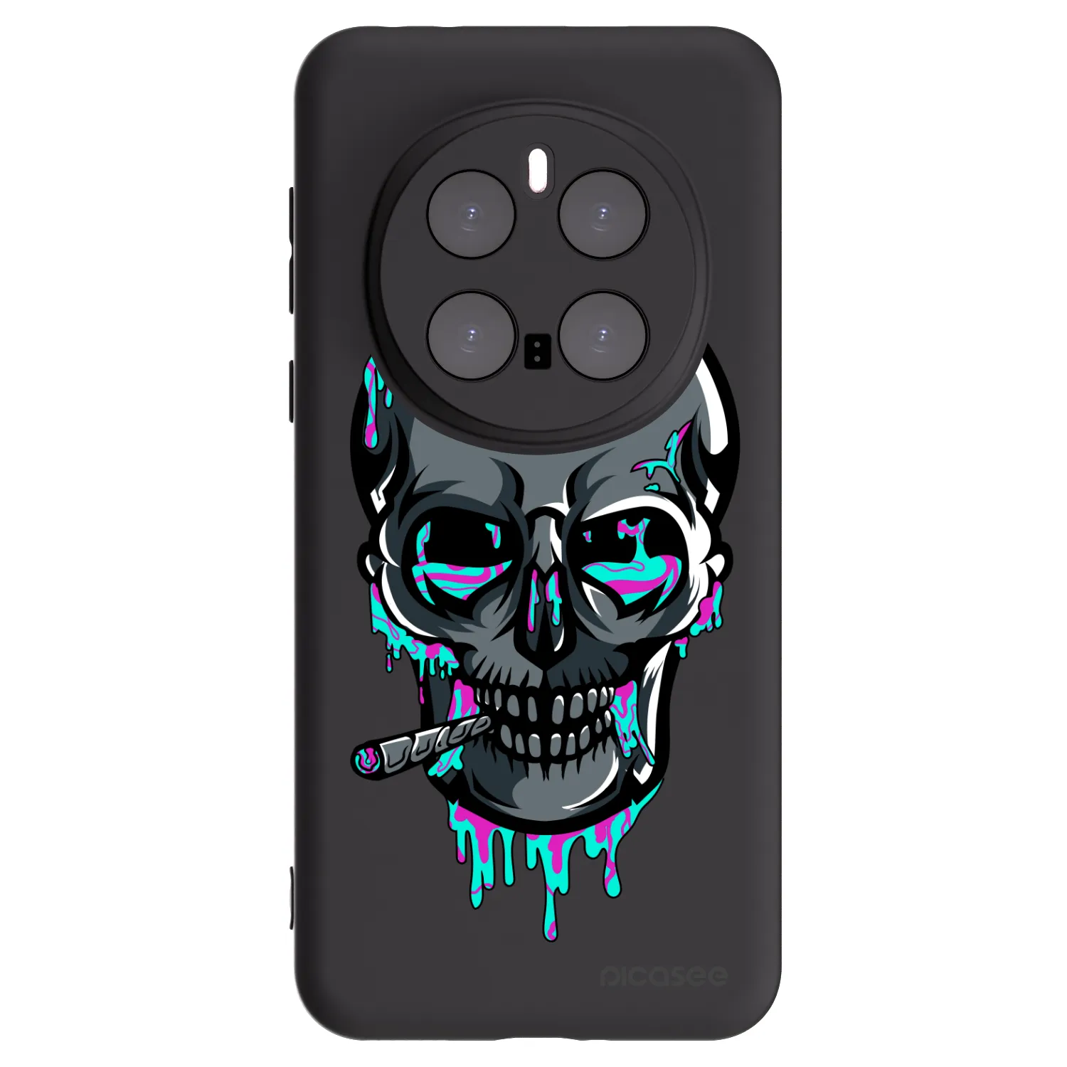 Silikónový čierny obal pre Honor Magic7 Pro 5G - EARTH - Lebka 3.0