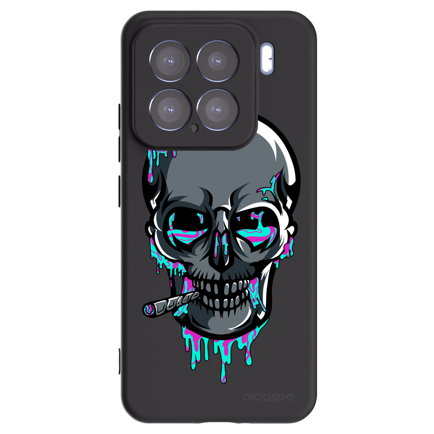 Picasee silikónový čierny obal pre Xiaomi 15 - EARTH - Lebka 3.0