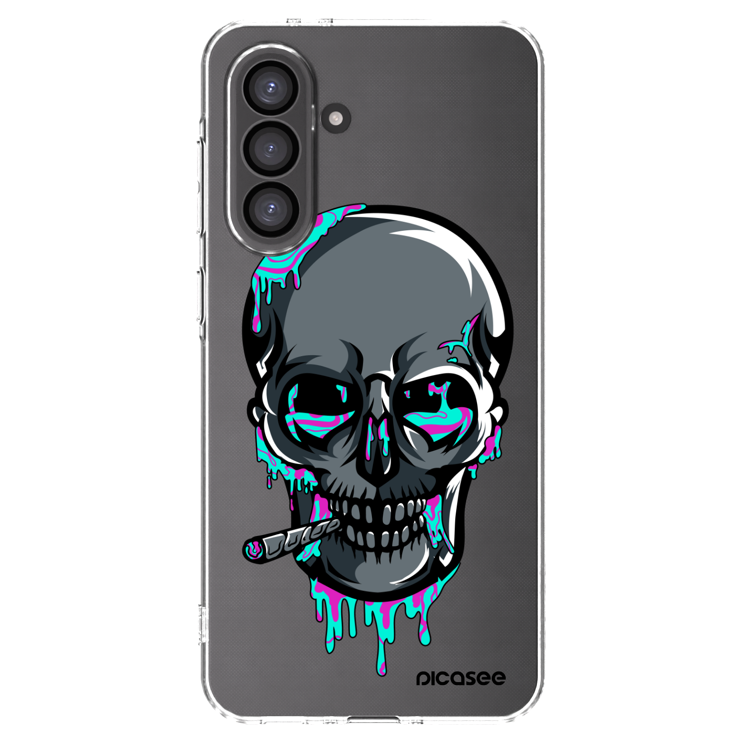 Picasee silikónový prehľadný obal pre Samsung Galaxy A36 5G - EARTH - Lebka 3.0