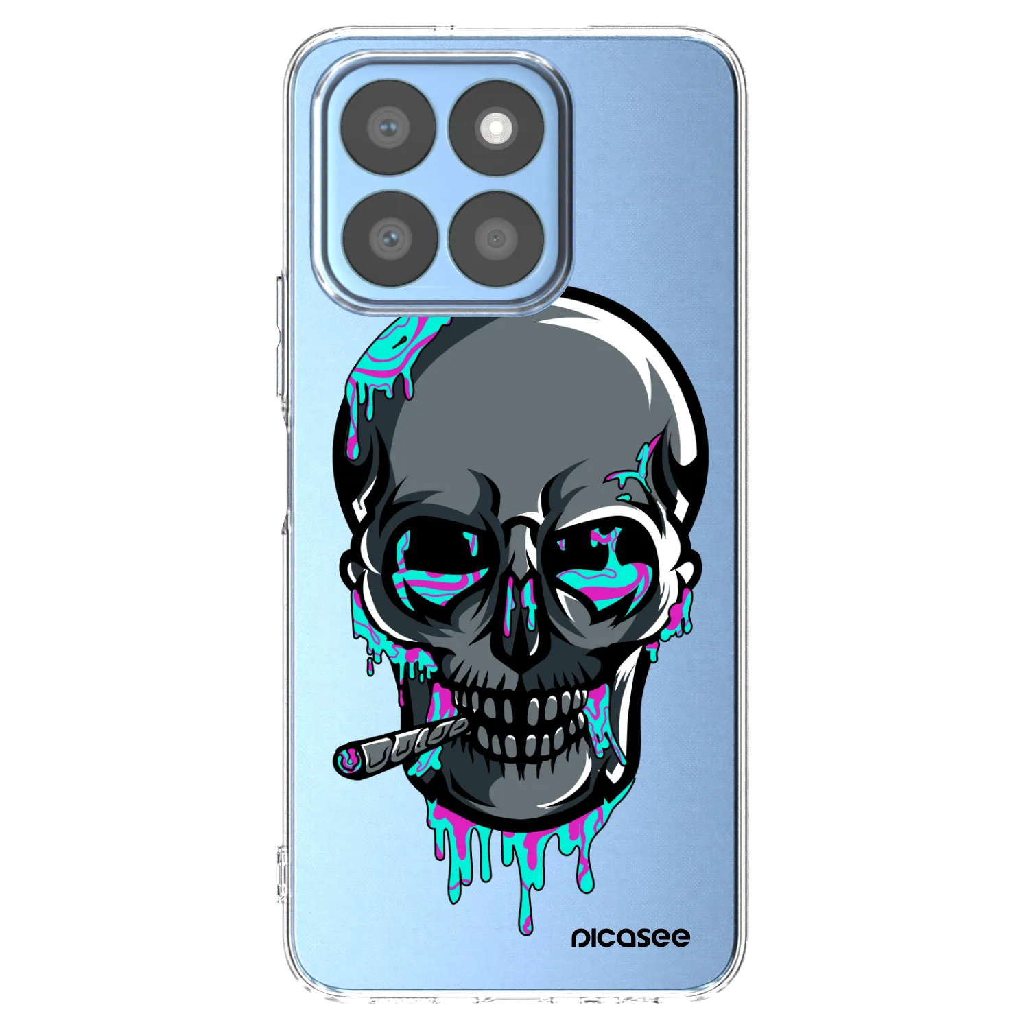 Picasee silikónový prehľadný obal pre Honor X8c - EARTH - Lebka 3.0