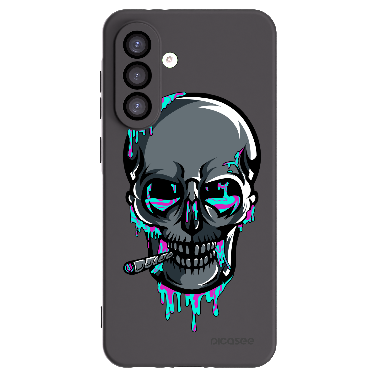 Picasee silikónový čierny obal pre Samsung Galaxy A26 5G A266B - EARTH - Lebka 3.0