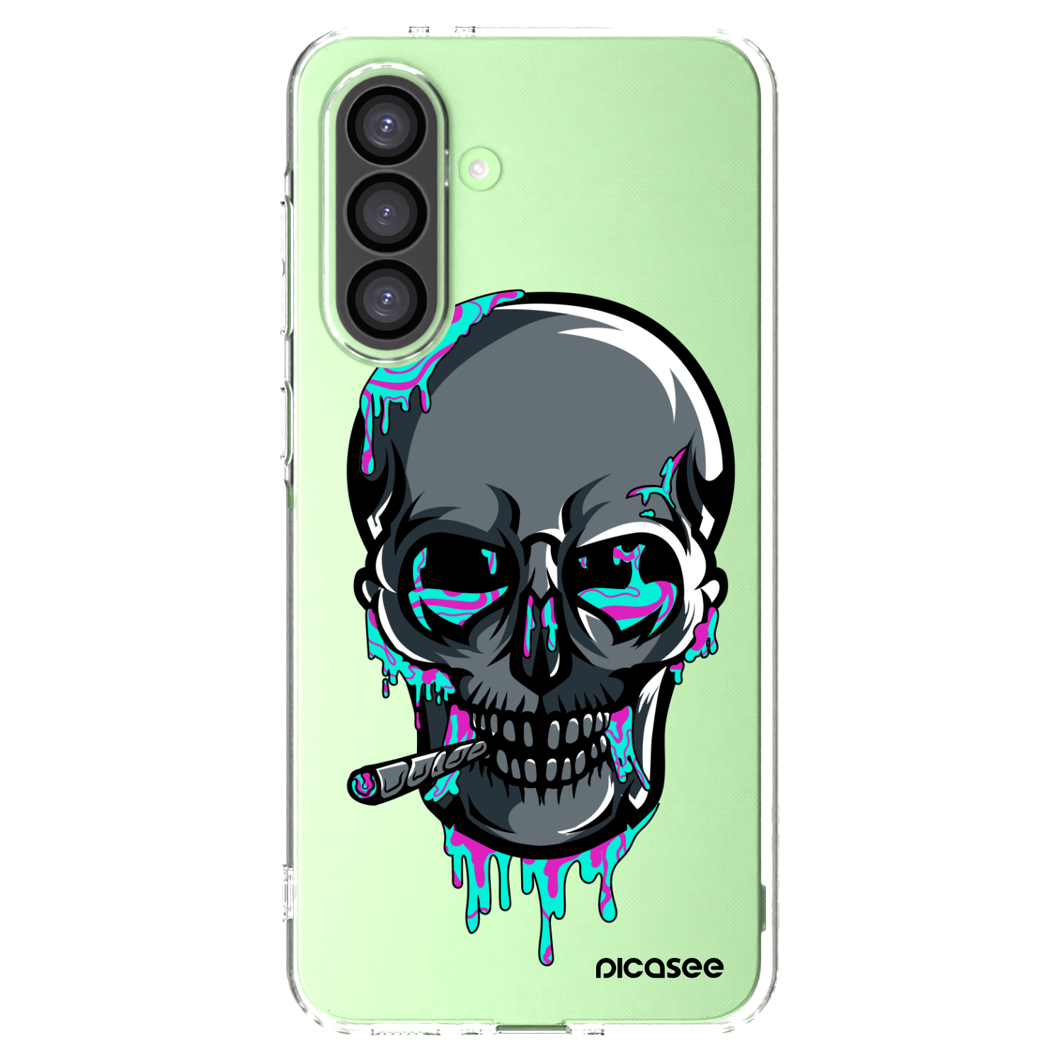 Picasee silikónový prehľadný obal pre Samsung Galaxy A26 5G A266B - EARTH - Lebka 3.0