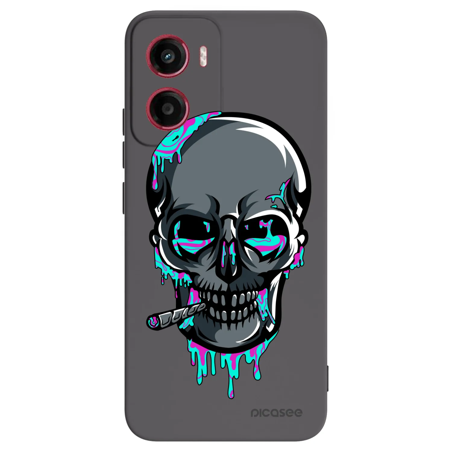 Silikónový čierny obal pre Motorola Moto G05 - EARTH - Lebka 3.0