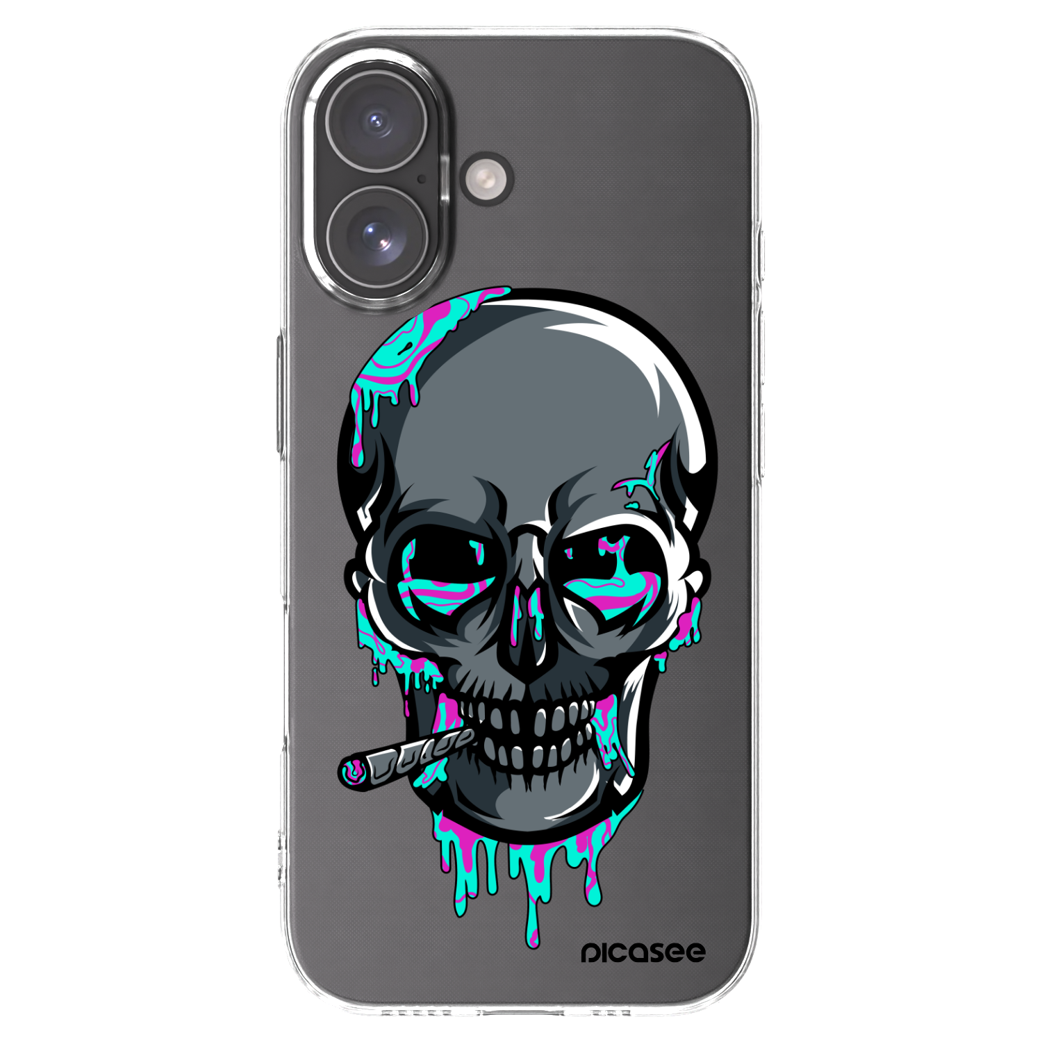 Picasee silikónový prehľadný obal pre Apple iPhone 17 - EARTH - Lebka 3.0