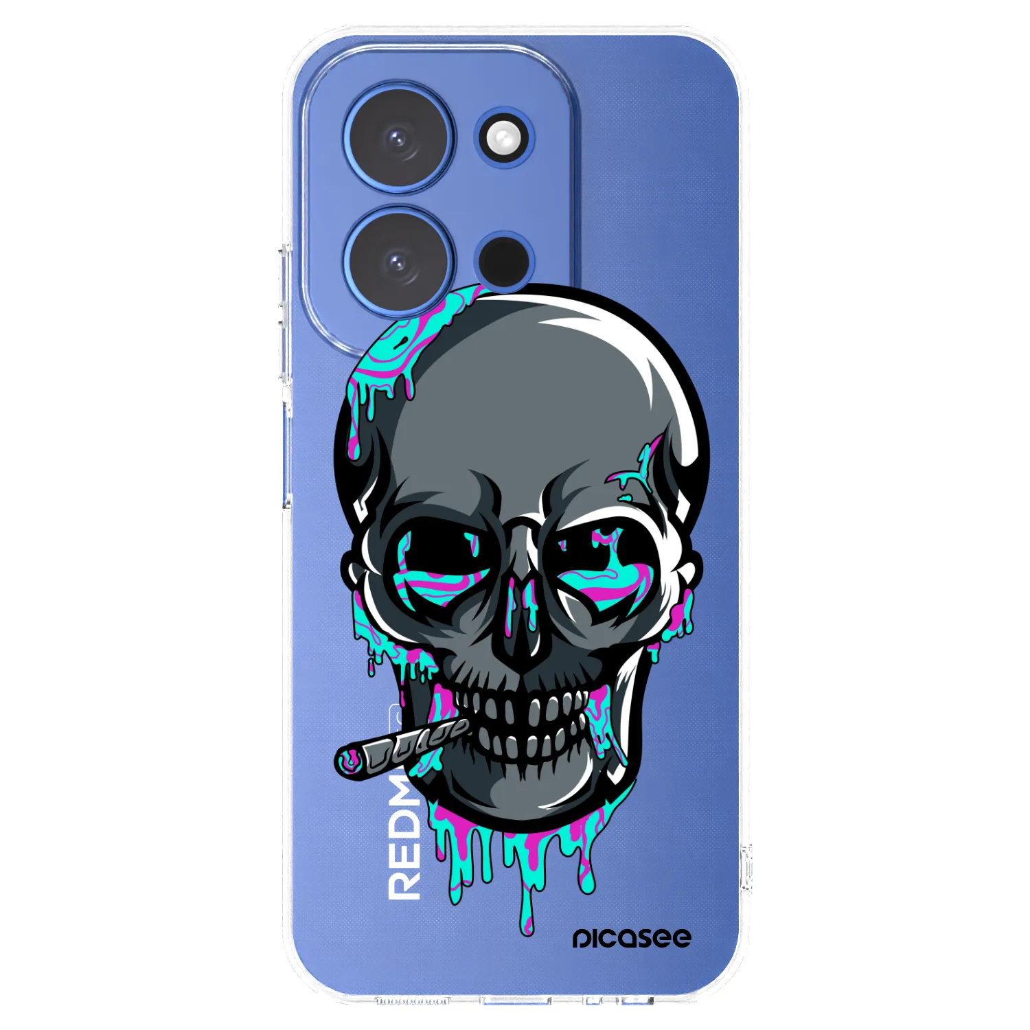 Picasee silikónový prehľadný obal pre Xiaomi Redmi 15C 4G - EARTH - Lebka 3.0
