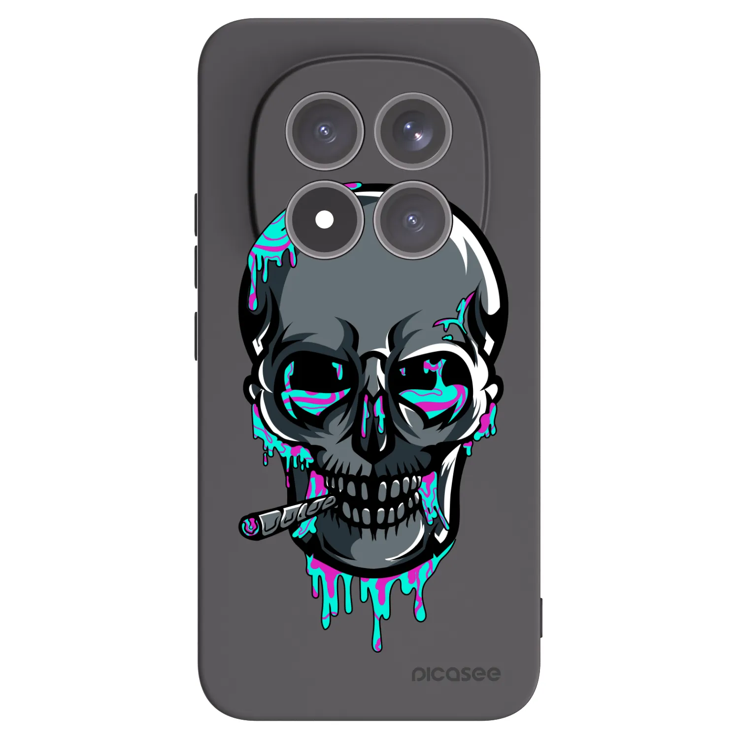 Picasee silikónový čierny obal pre Xiaomi Redmi Note 15 Pro+ - EARTH - Lebka 3.0