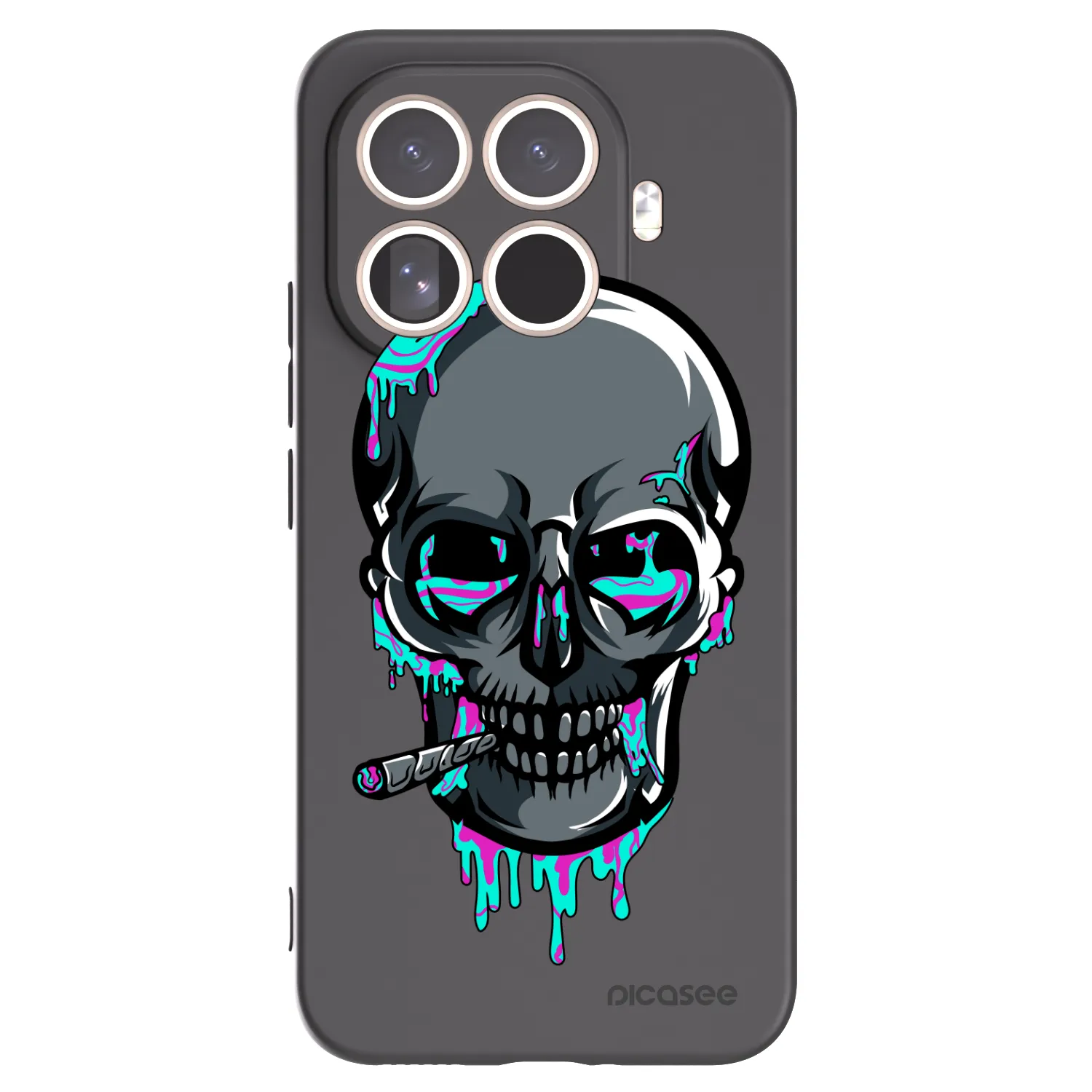 Picasee silikónový čierny obal pre Xiaomi 15T Pro - EARTH - Lebka 3.0
