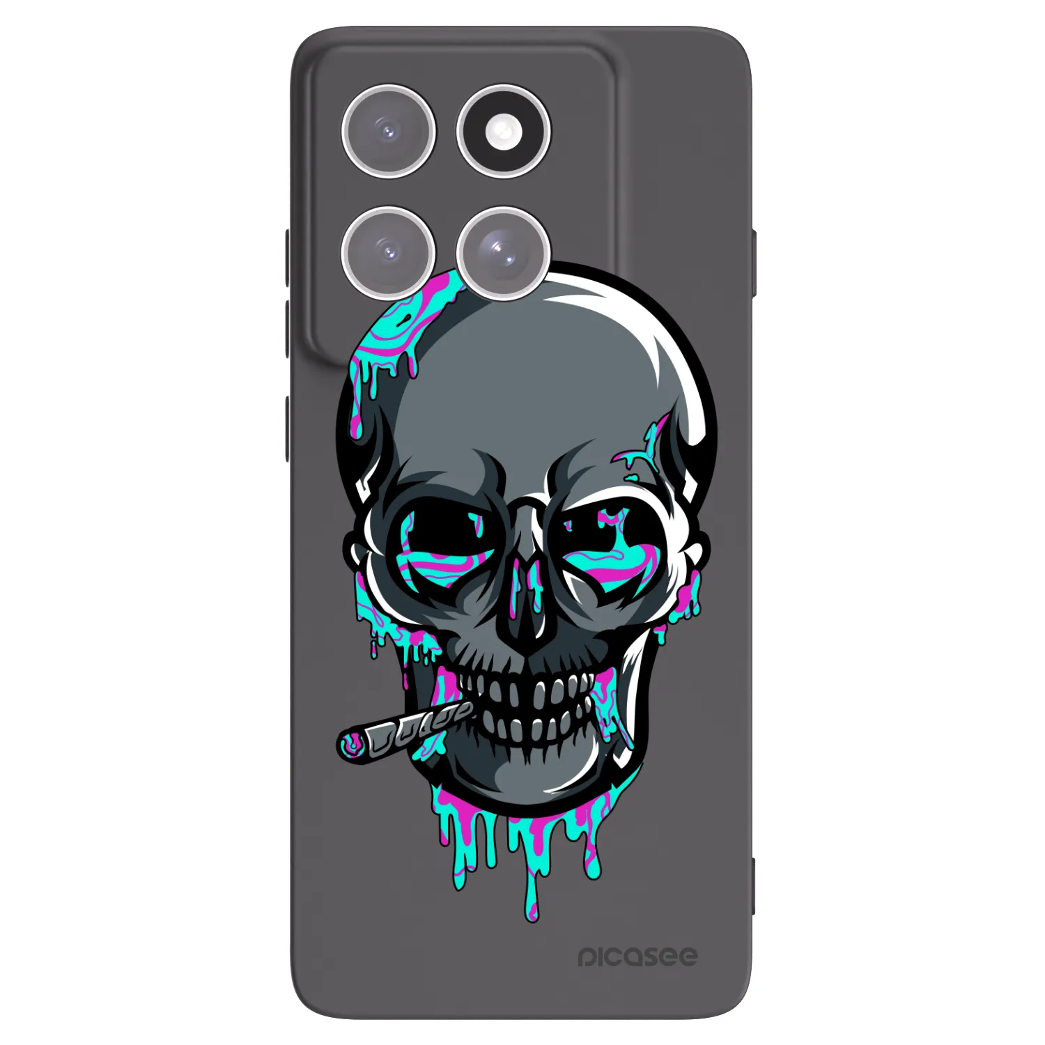 Silikónový čierny obal pre Motorola Edge 60 Fusion - EARTH - Lebka 3.0
