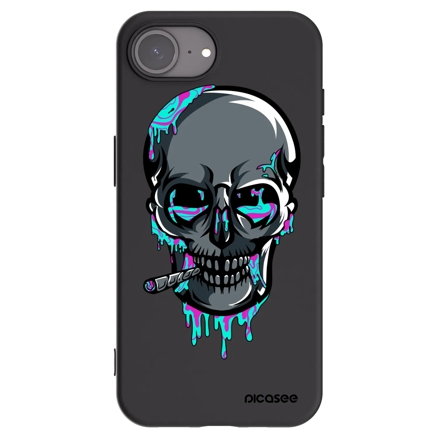 Picasee silikónový čierny obal pre Apple iPhone 17e - EARTH - Lebka 3.0