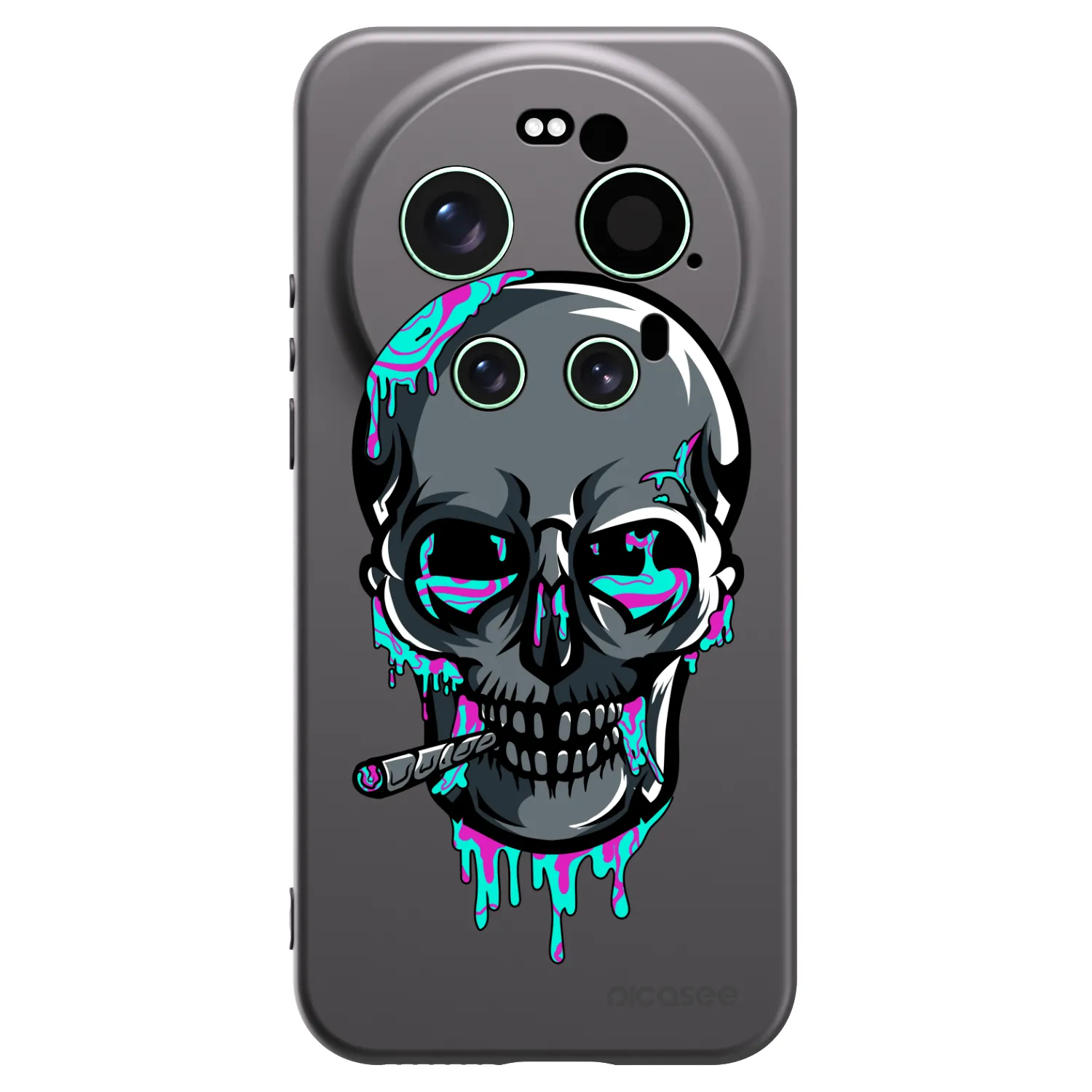 Picasee silikónový čierny obal pre Xiaomi 17 Ultra - EARTH - Lebka 3.0